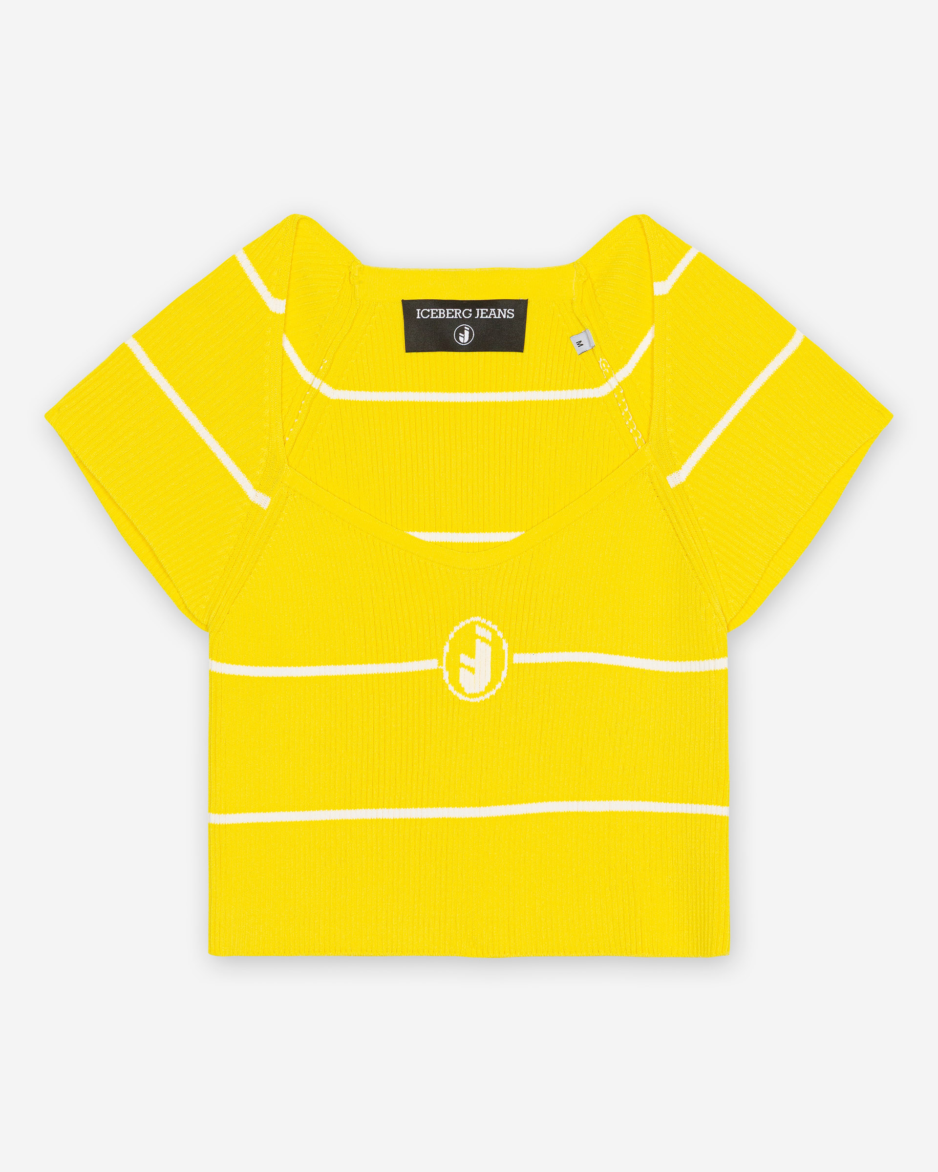 T-shirt Iceberg Jeans 1M Top Maglia Amarelo