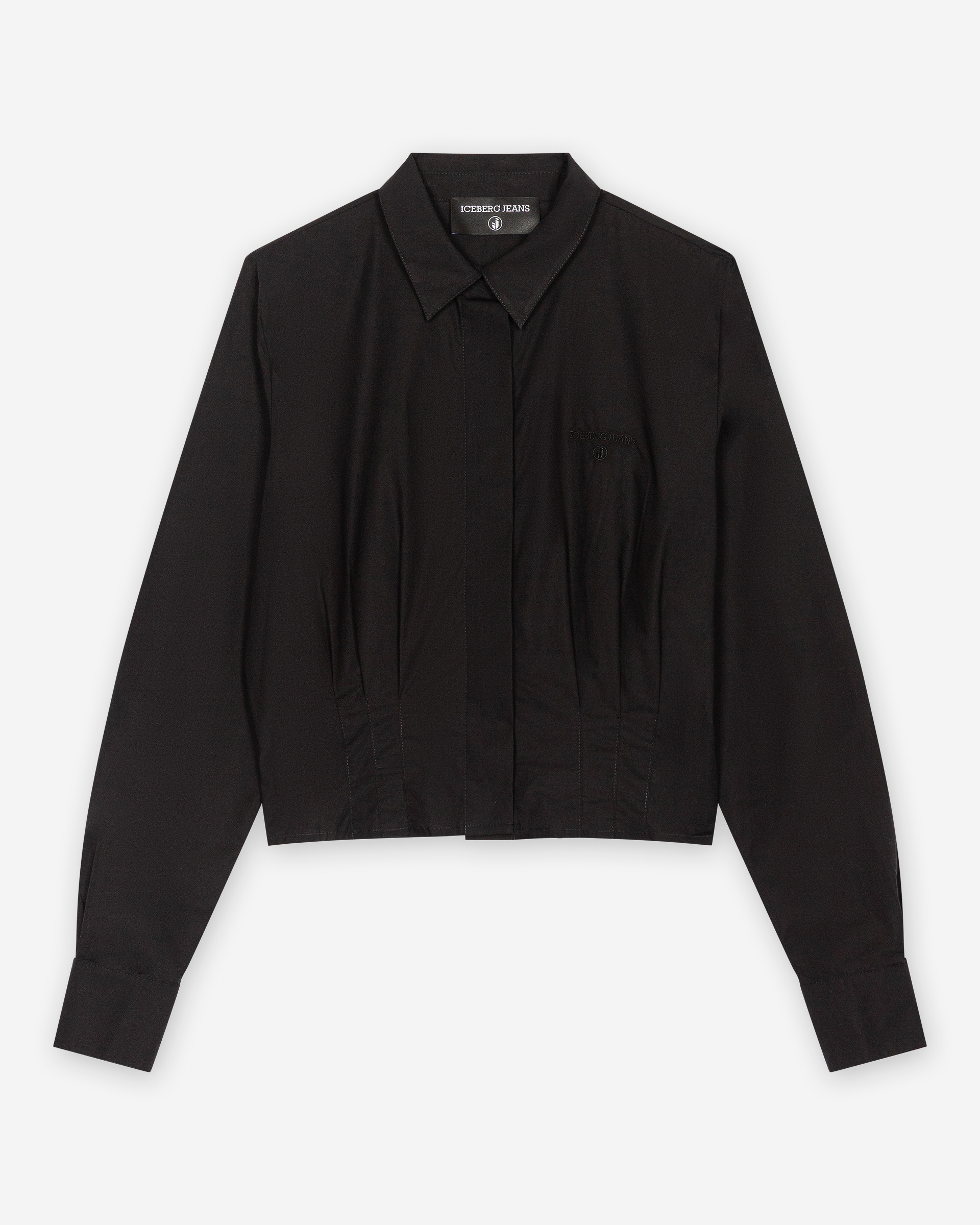 Camisa cropped Iceberg Jeans G081-JOP1 Preto