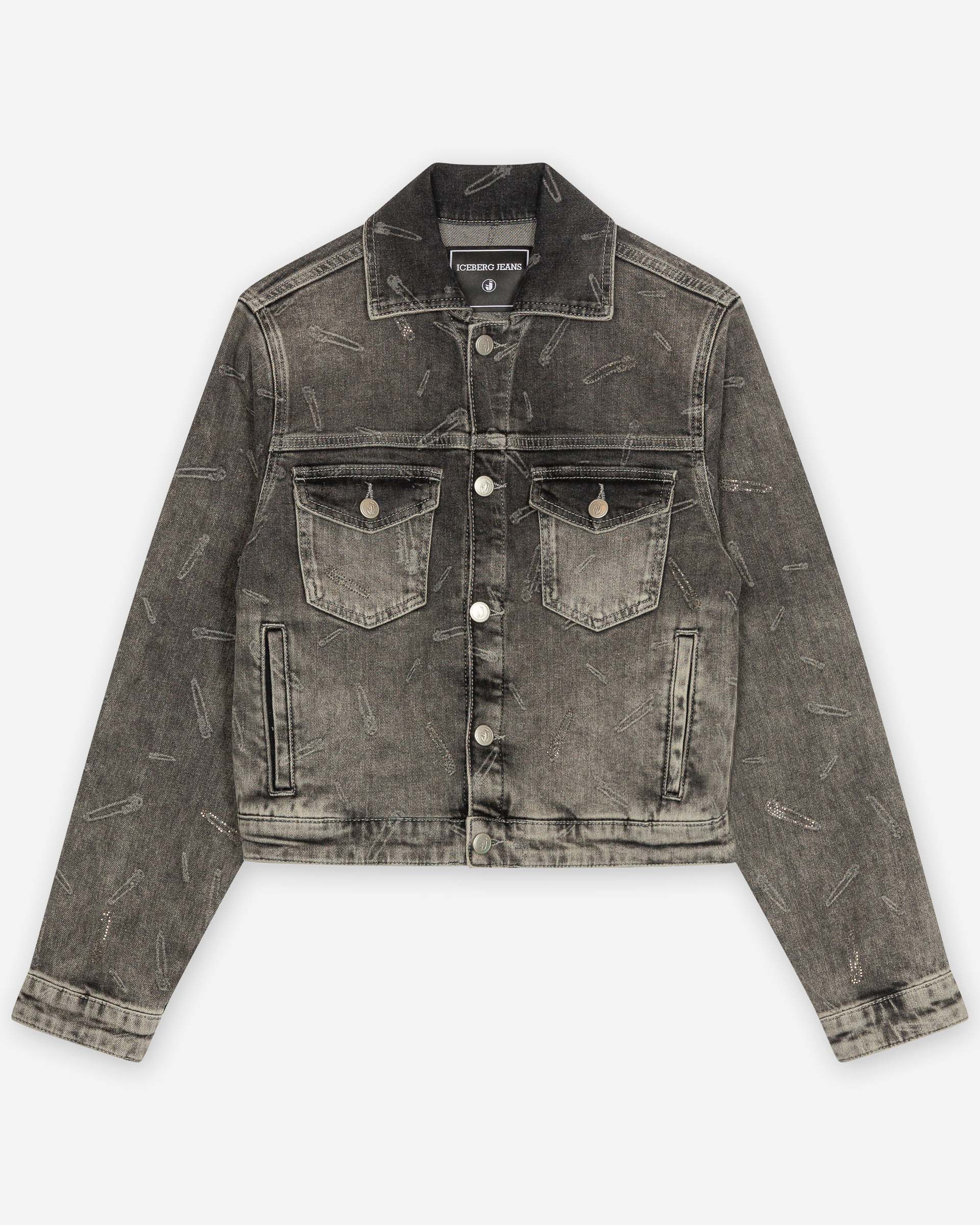 Casaco de ganga Iceberg Jeans O051-P615 Cinzento