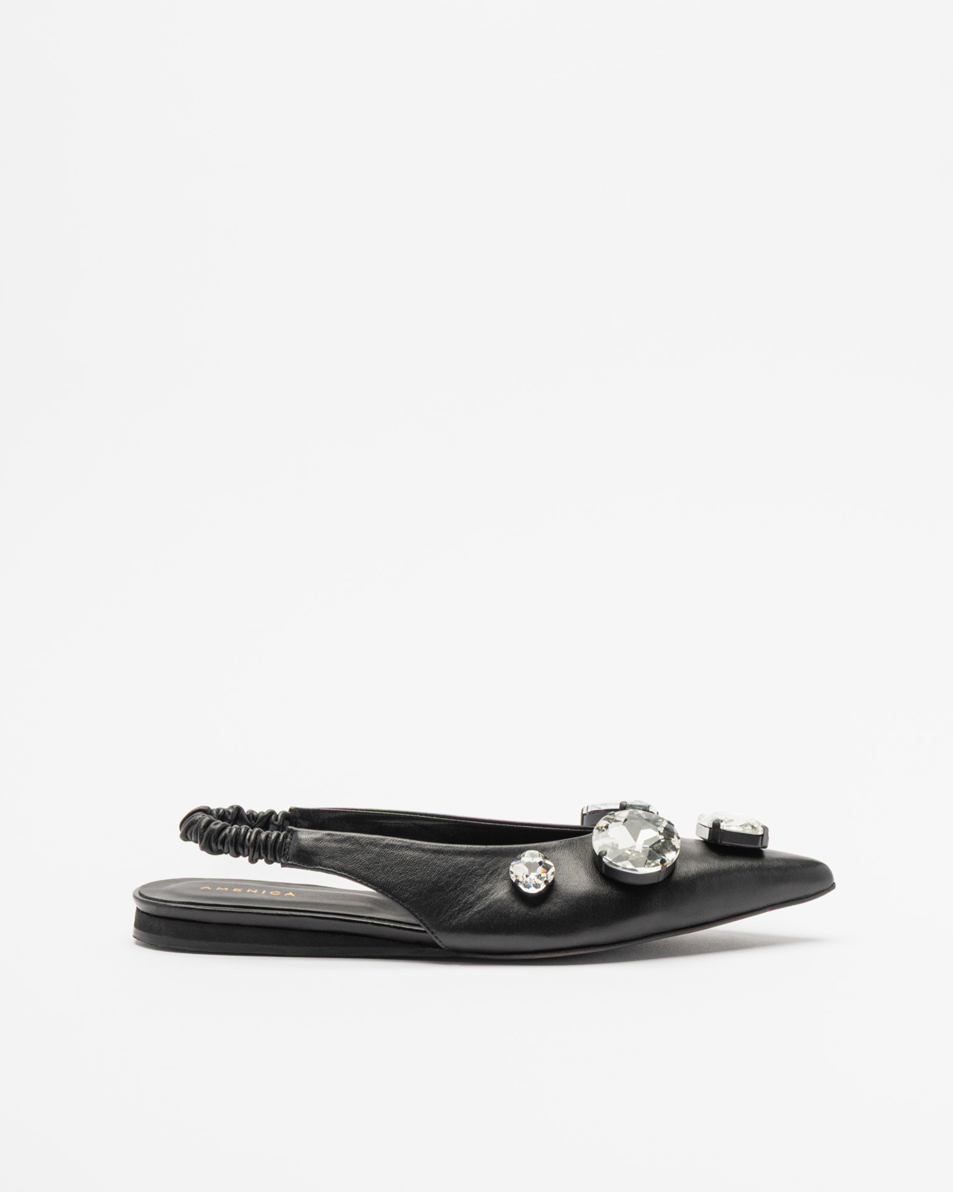 Sapato aberto atrás Amenica LOREN N060 Preto