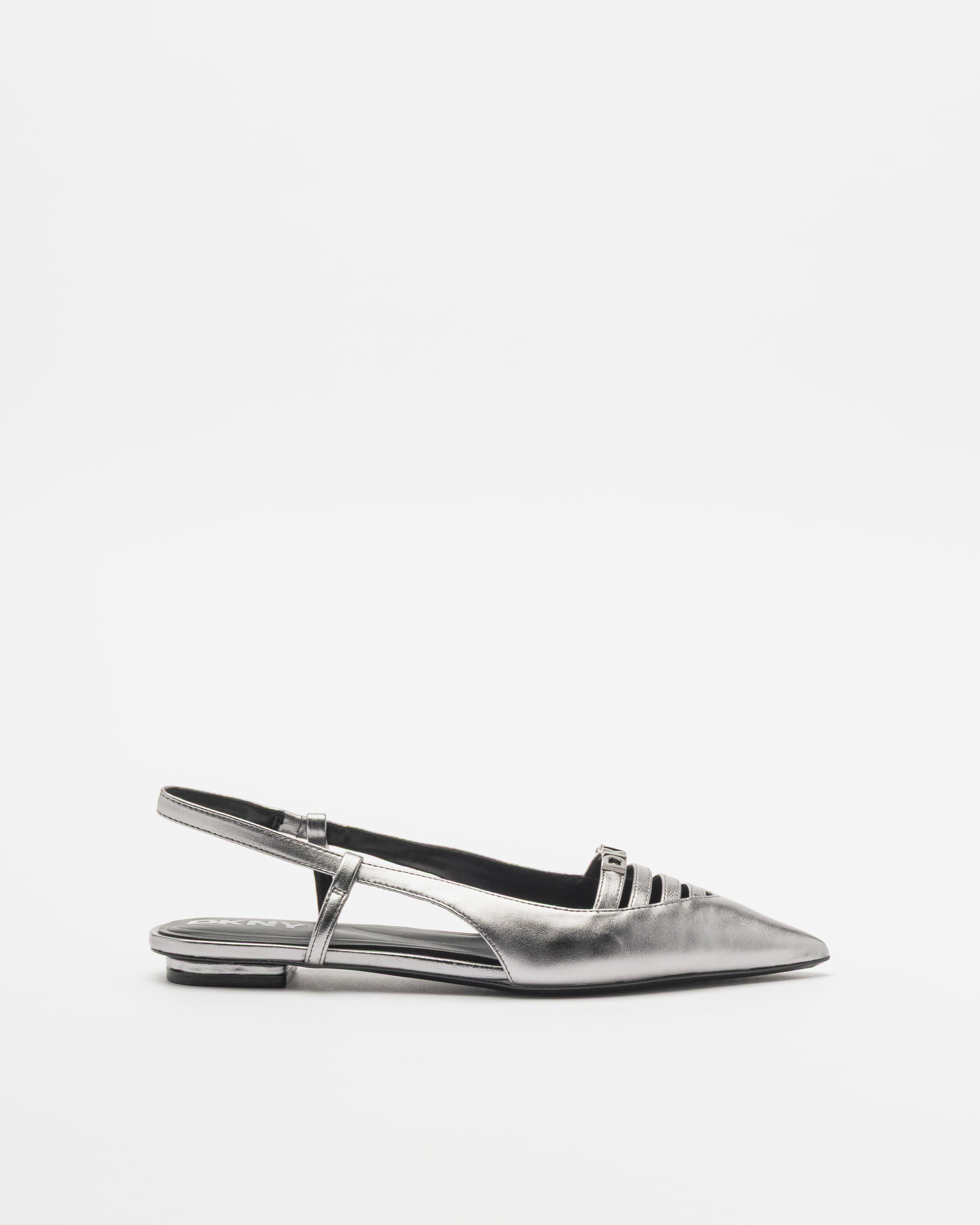Sapato aberto atrás Dkny Mikado Prateado