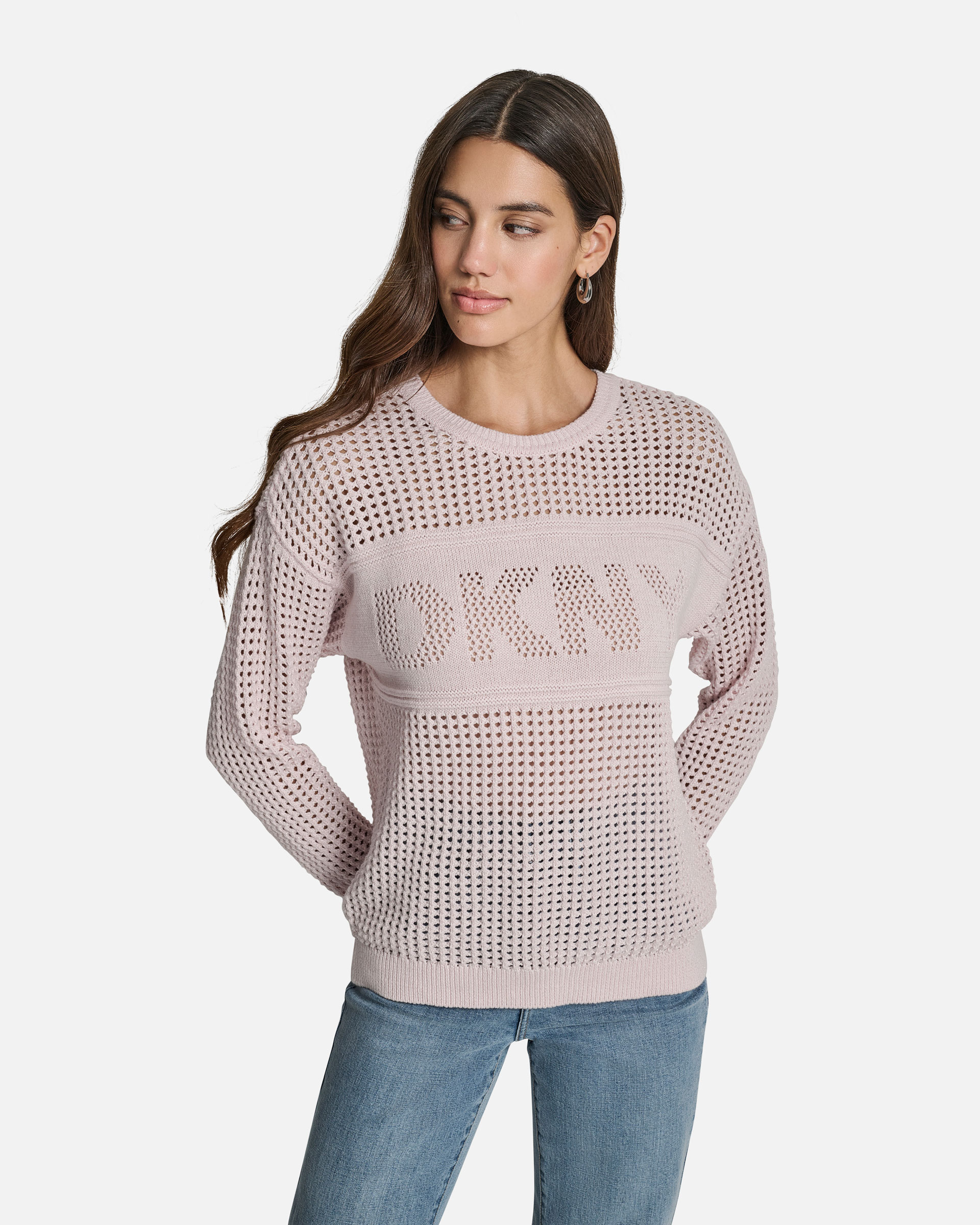 Camisola de malha DKNY Jeans DJ6R0962 Rosa