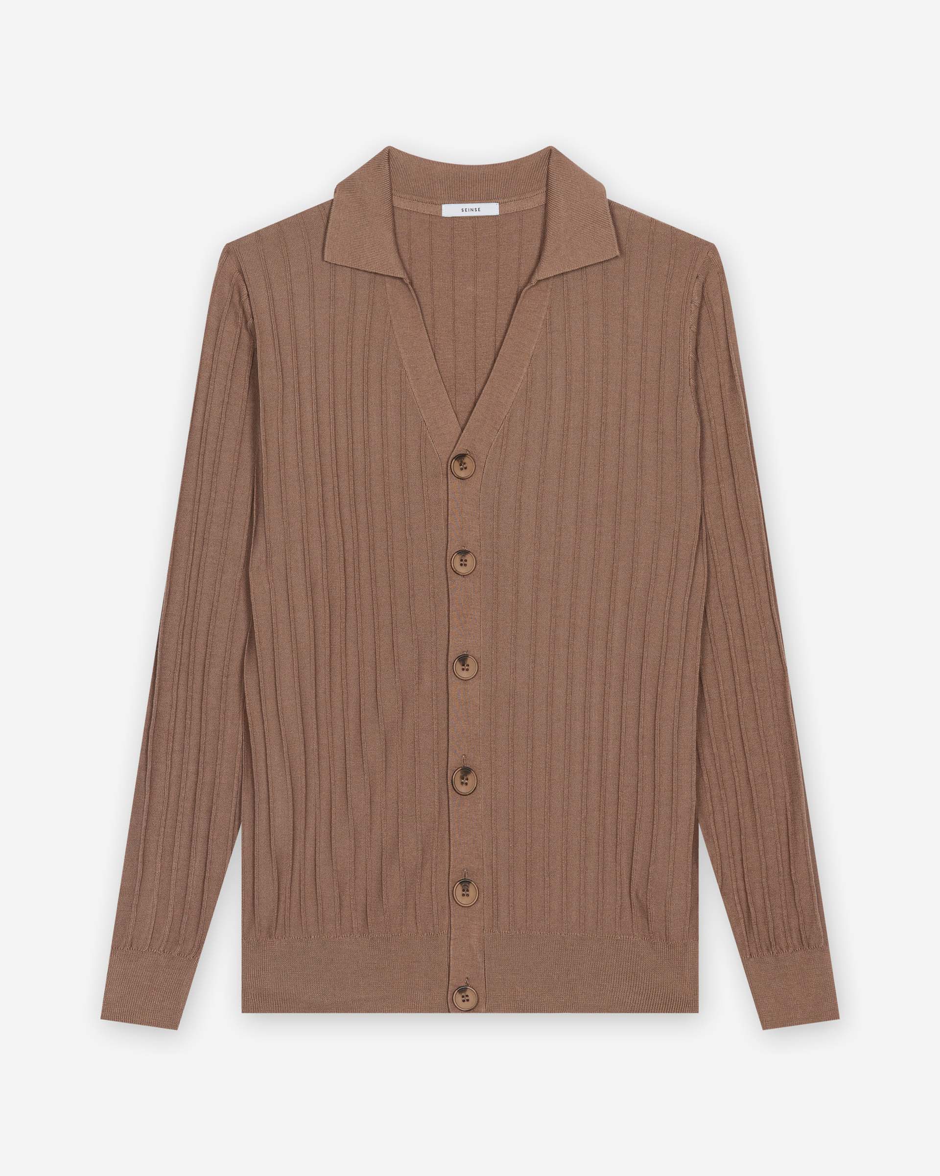 Casaco de malha Seinse ME3244SS Taupe