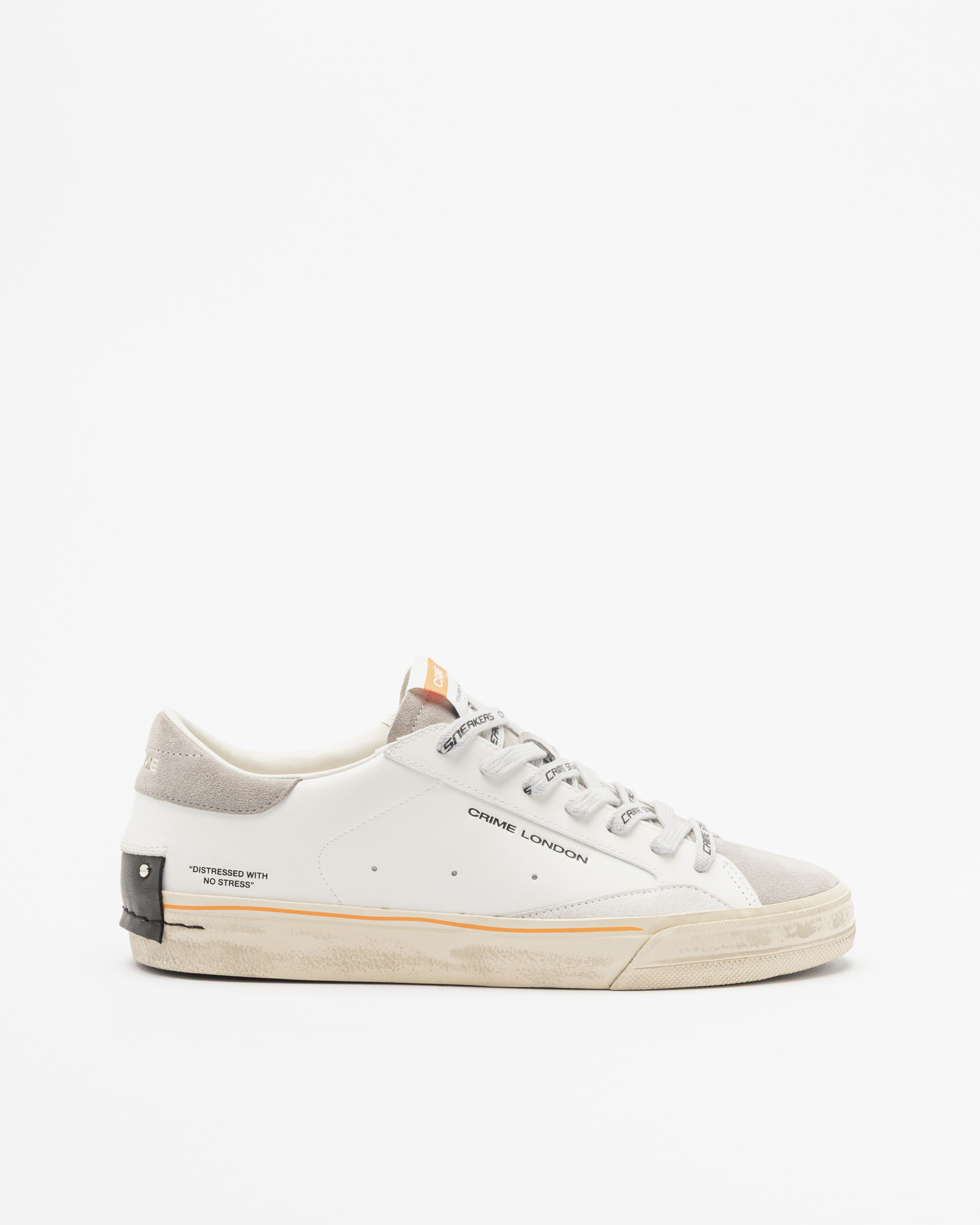 Sapatilhas Crime London Distressed Branco