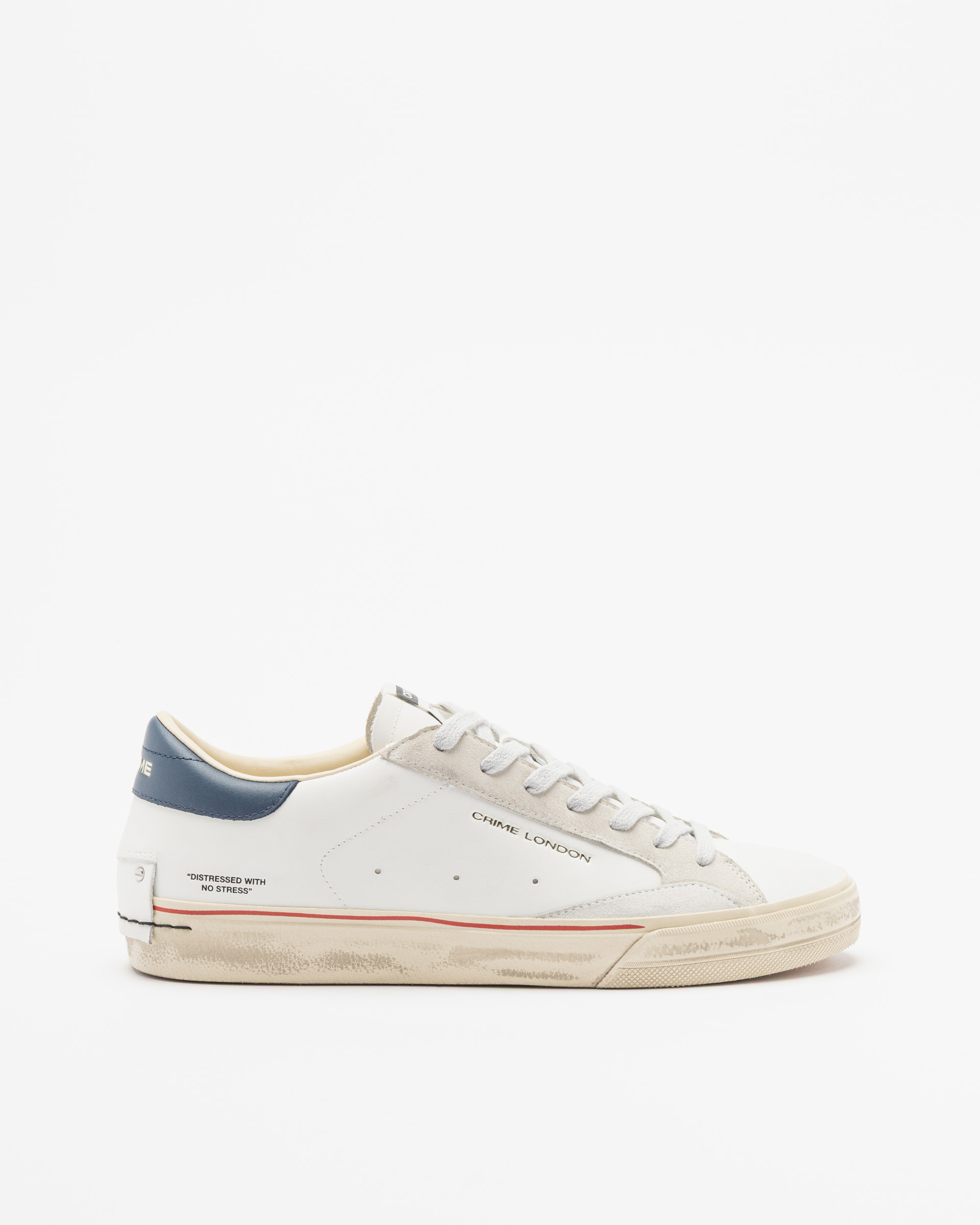 Sapatilhas brancas Crime London Distressed Branco