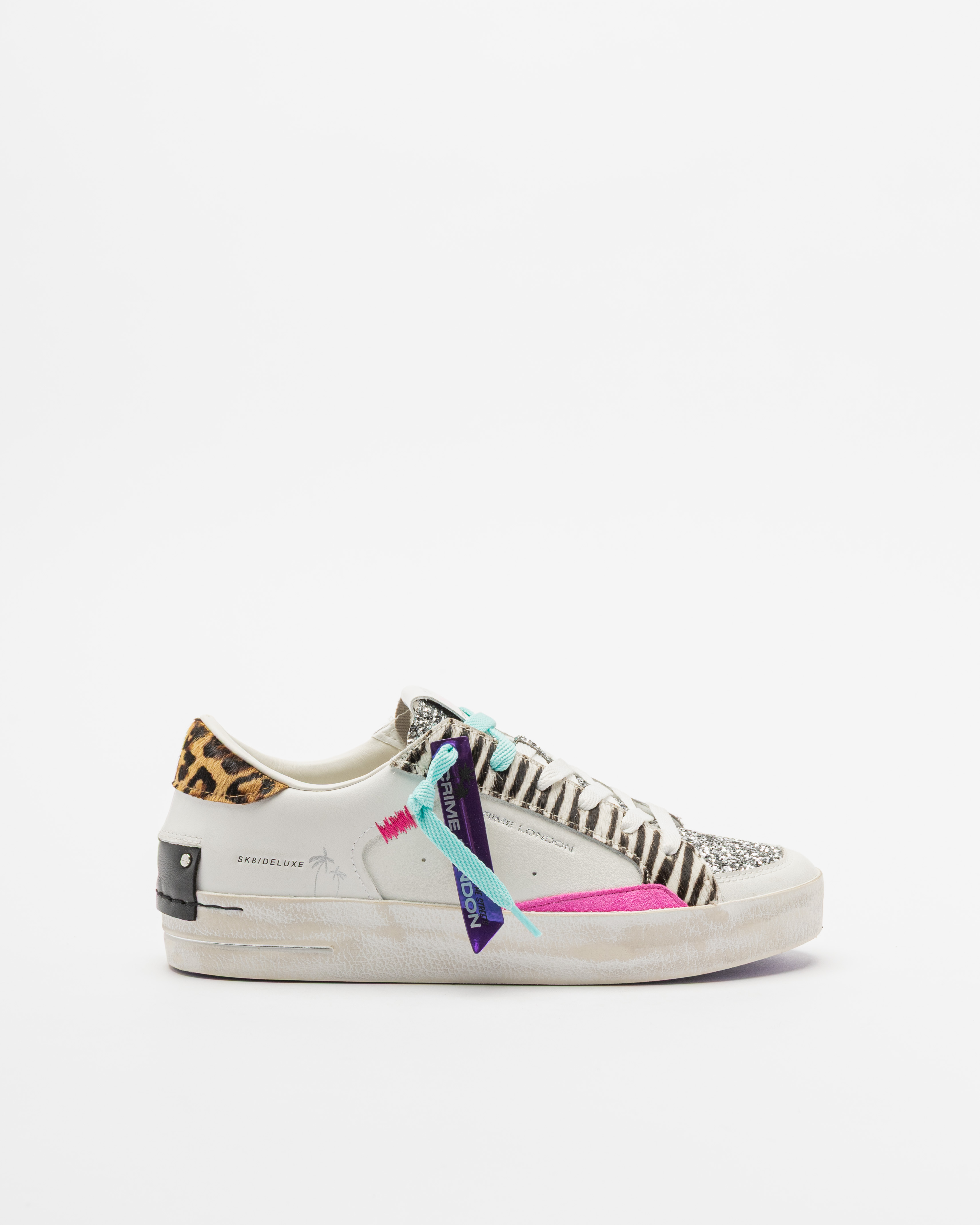 Sapatilhas Crime London SK8 Deluxe Branco