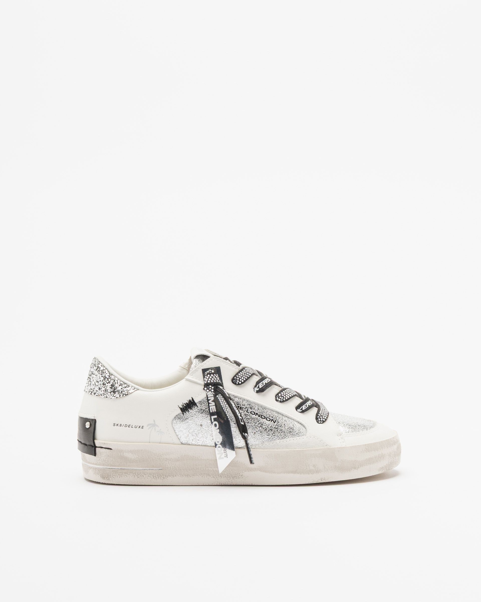 Sapatilhas Crime London SK8 Deluxe Prateado