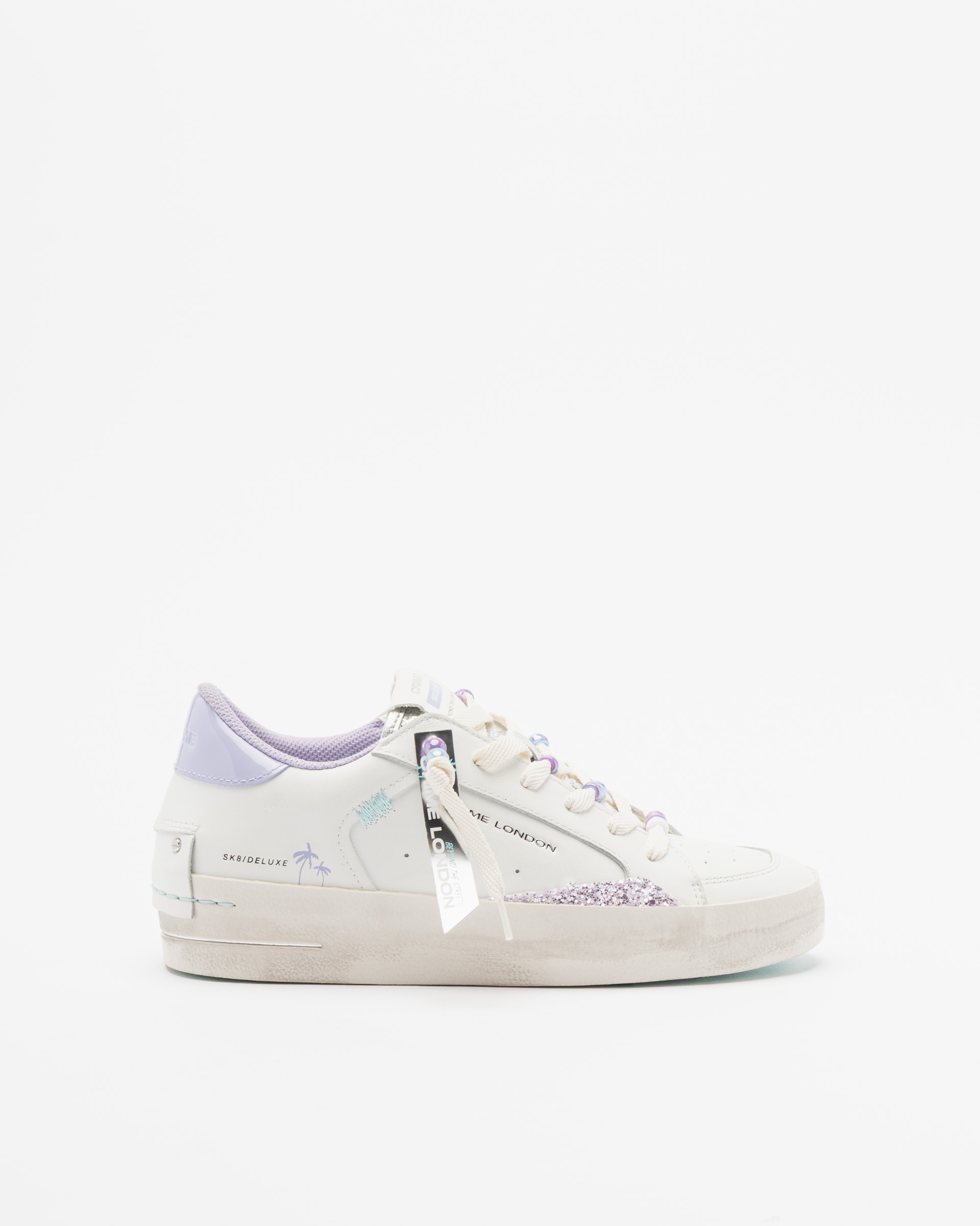Sapatilhas Crime London SK8 Deluxe Wedge Branco