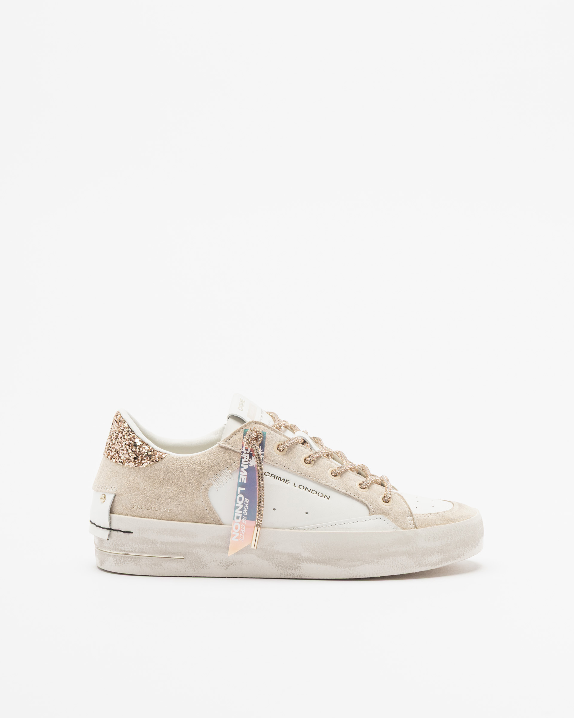 Sapatilhas Crime London SK8 Deluxe Wedge Bege