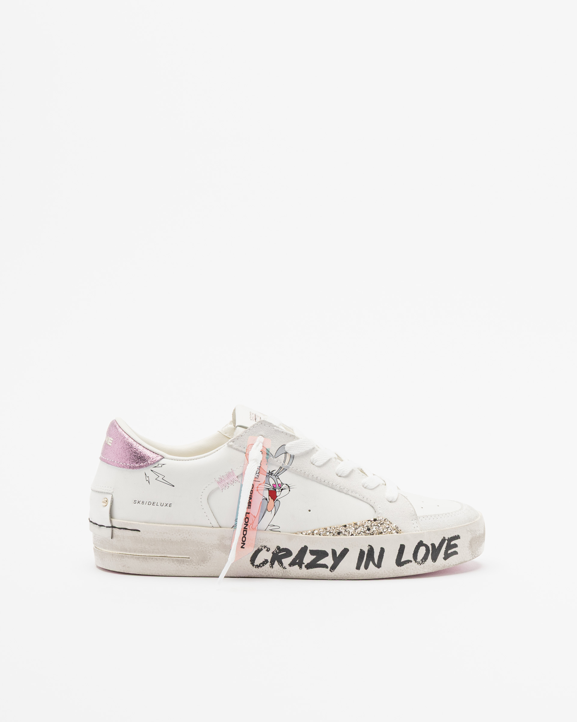 Sapatilhas Crime London SK8 Deluxe Branco