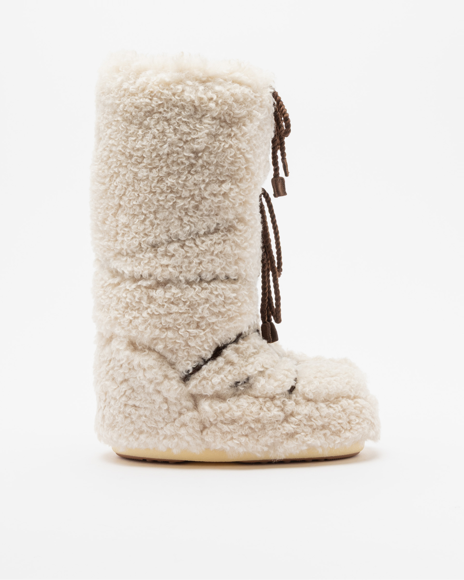 Botas de cano alto Moon Boot ICON CURLY EXTRA Bege