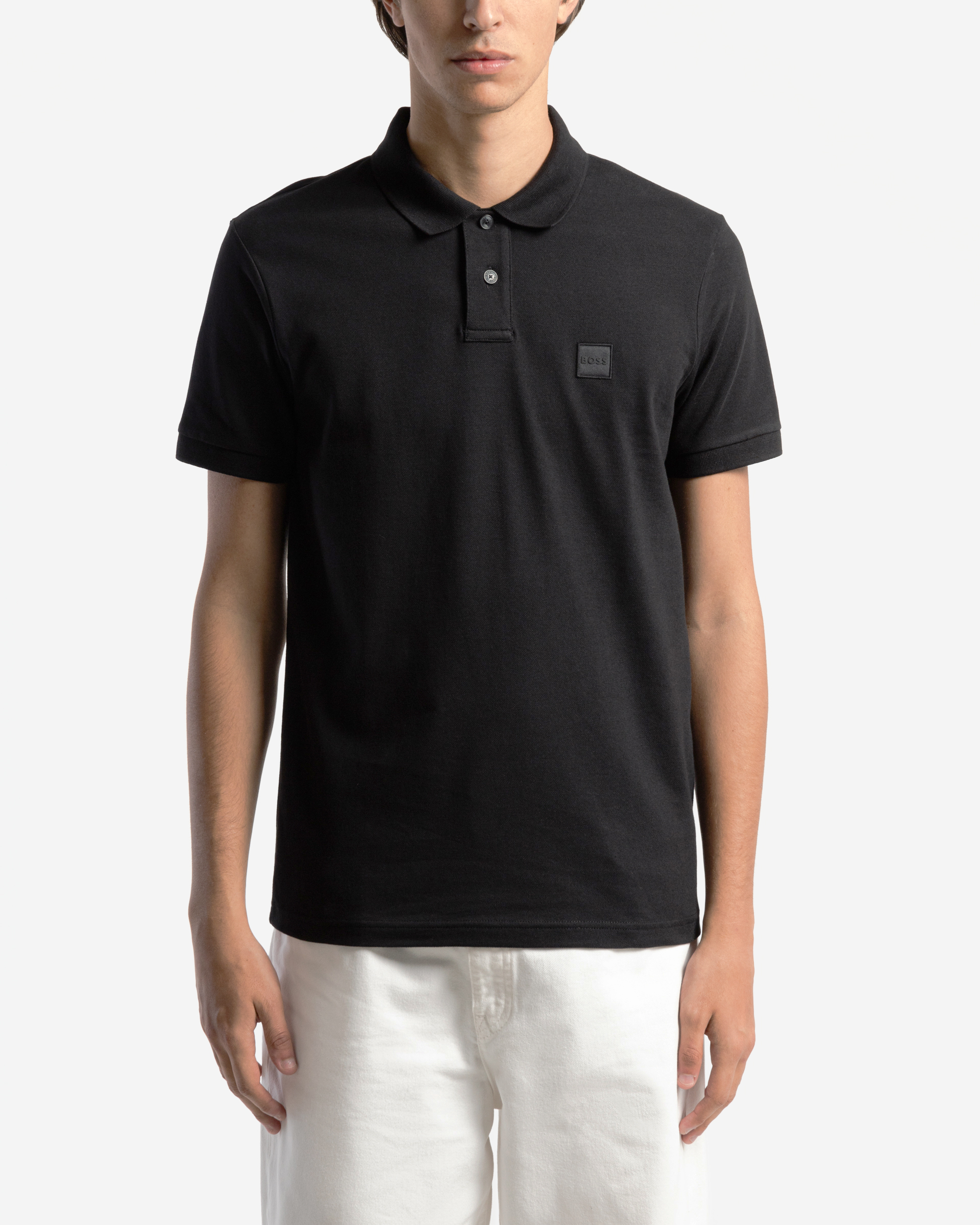 Polo em algodão piquet Boss Passenger Preto