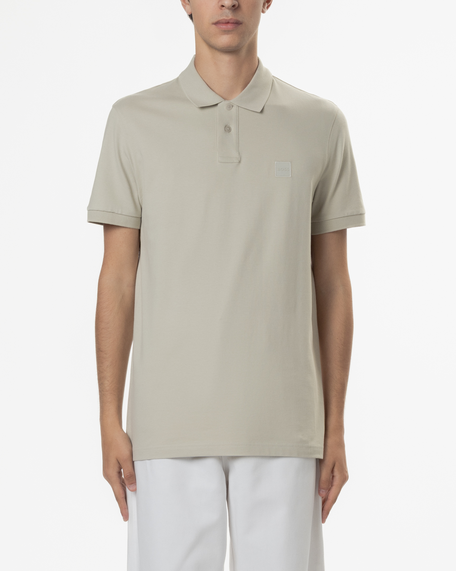 Polo em algodão piquet Boss Passenger Taupe