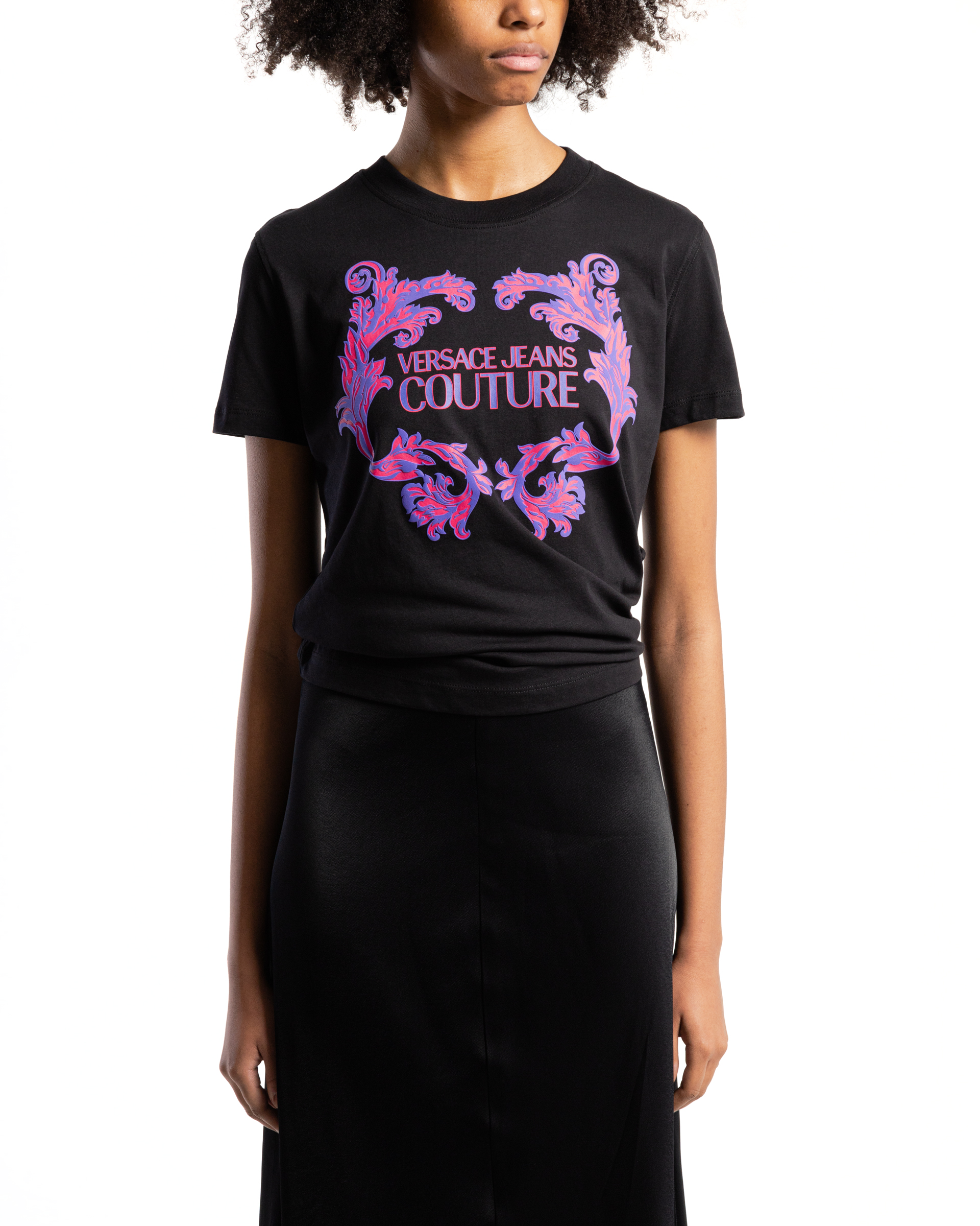 T-shirt comprida Versace Jeans Couture 76HAHG02 Preto