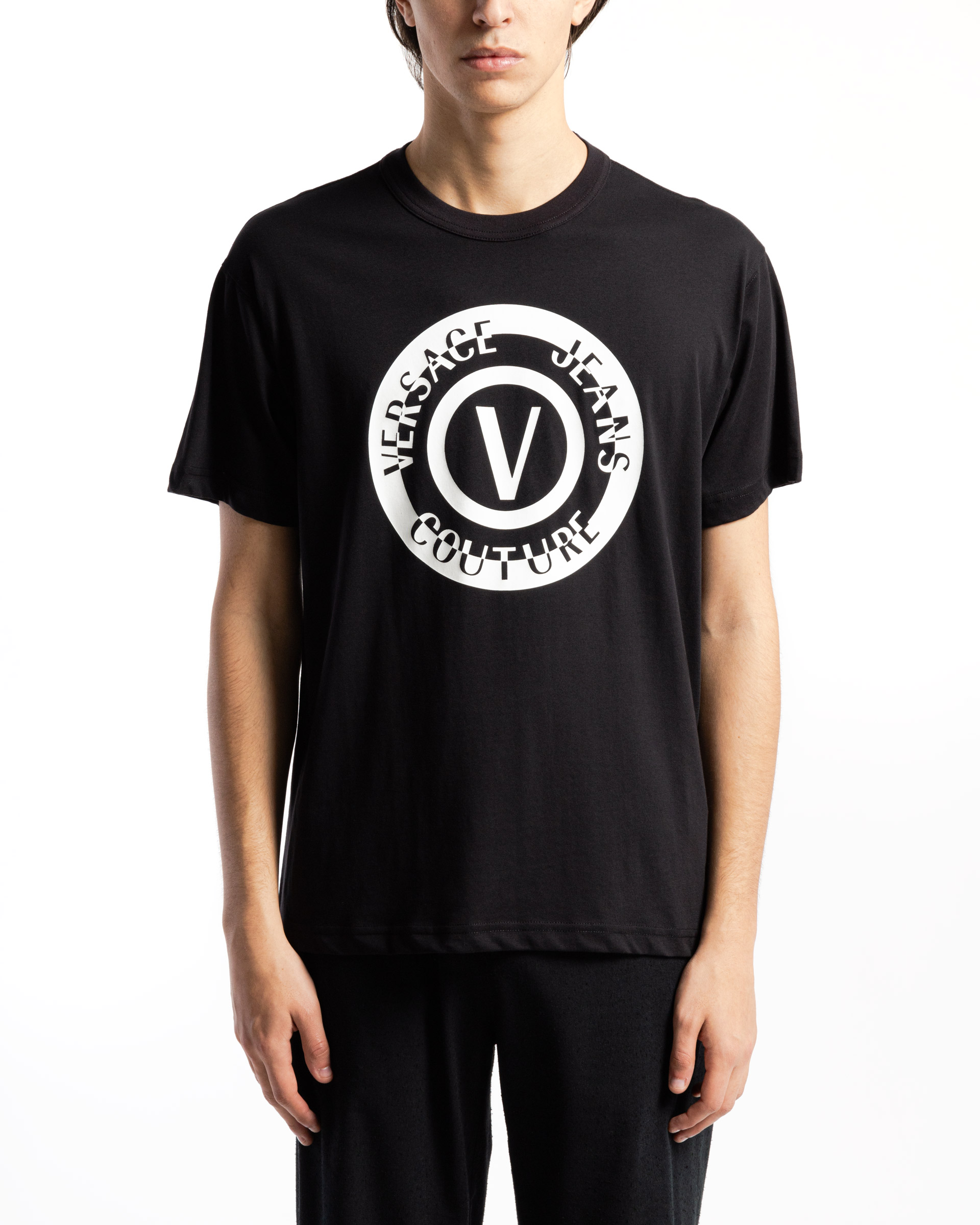 T-shirt Versace Jeans Couture 76GAHT06 Preto