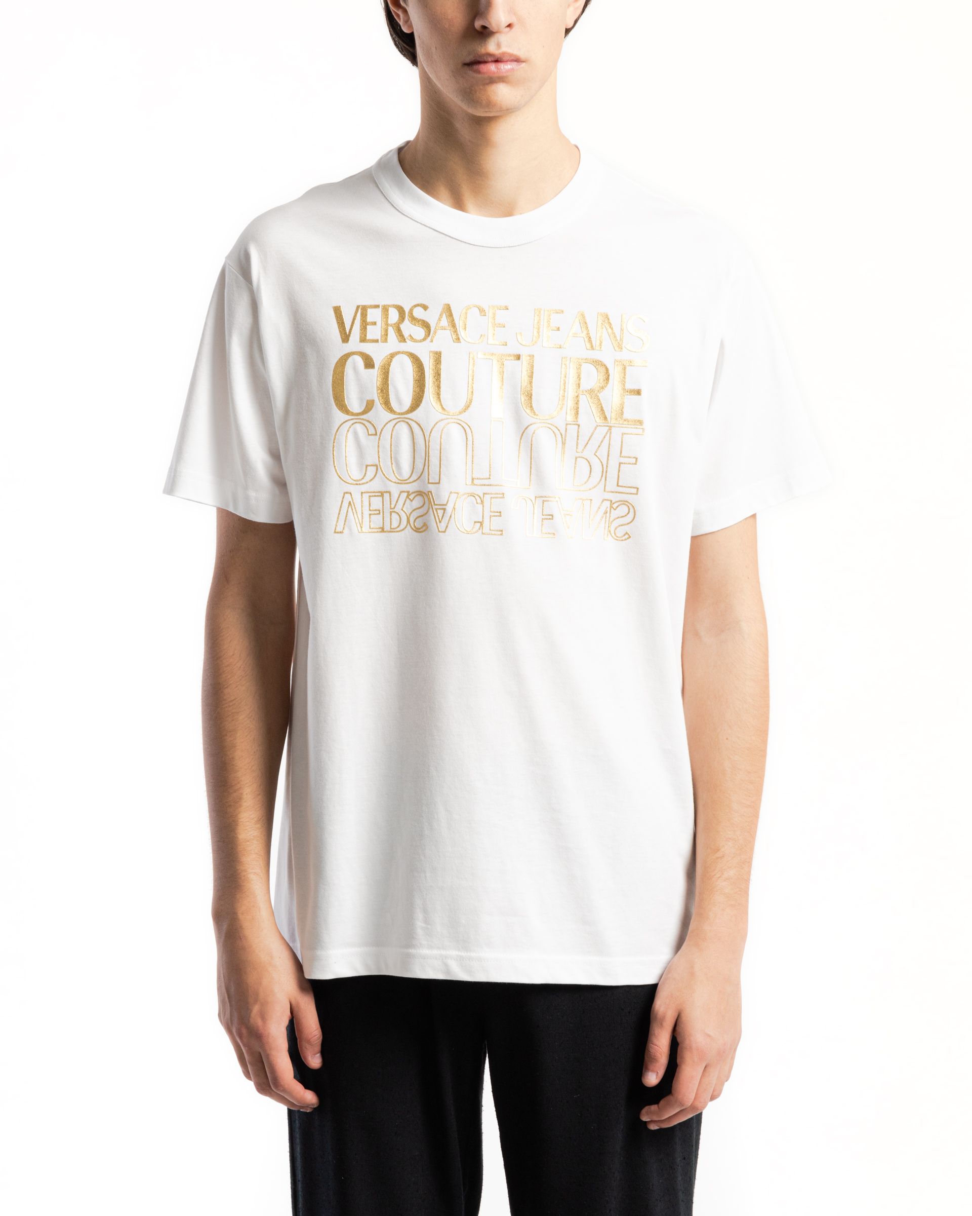 T-shirt Versace Jeans Couture 76GAHT10 Branco