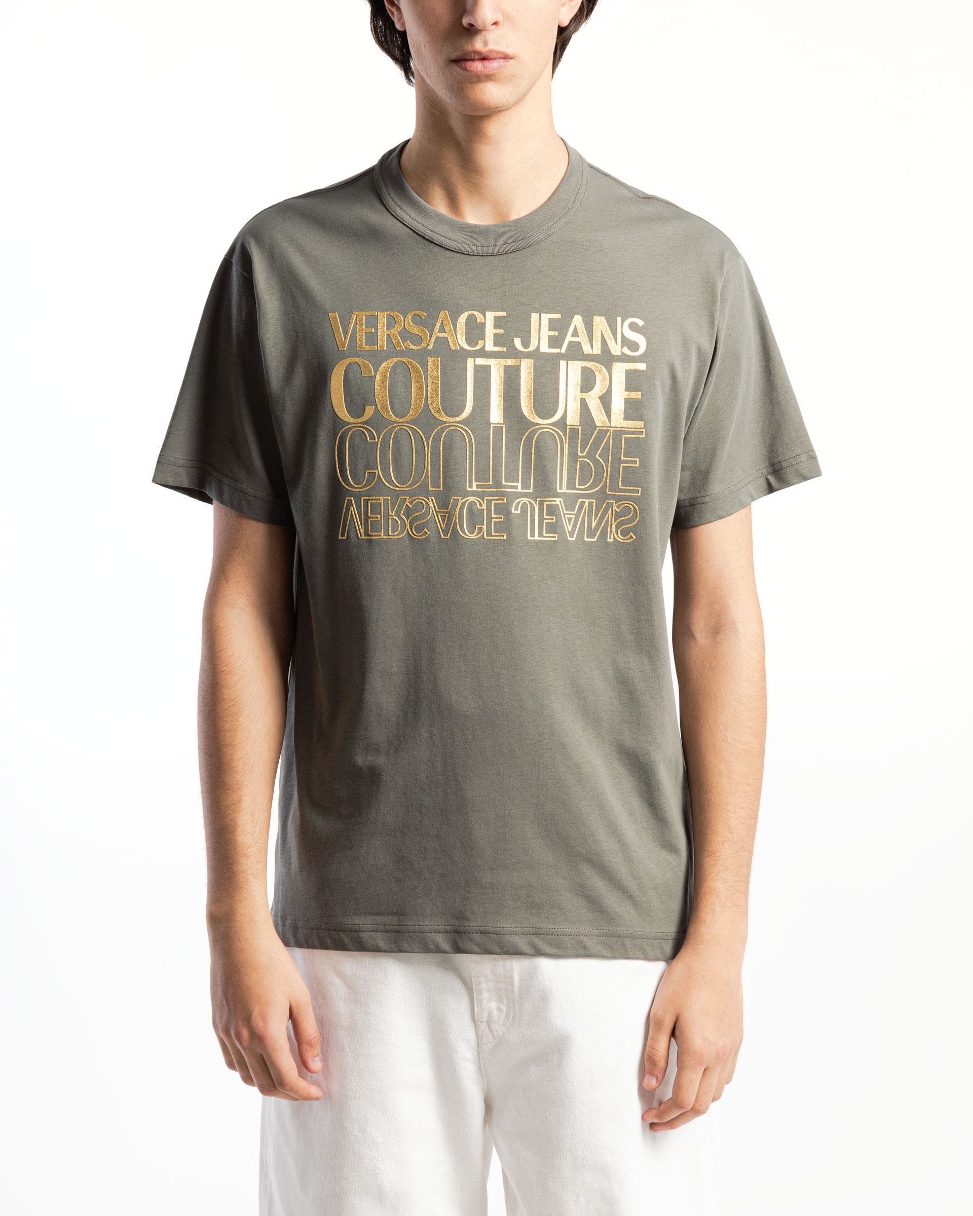 T-shirt Versace Jeans Couture 76GAHT10 Verde
