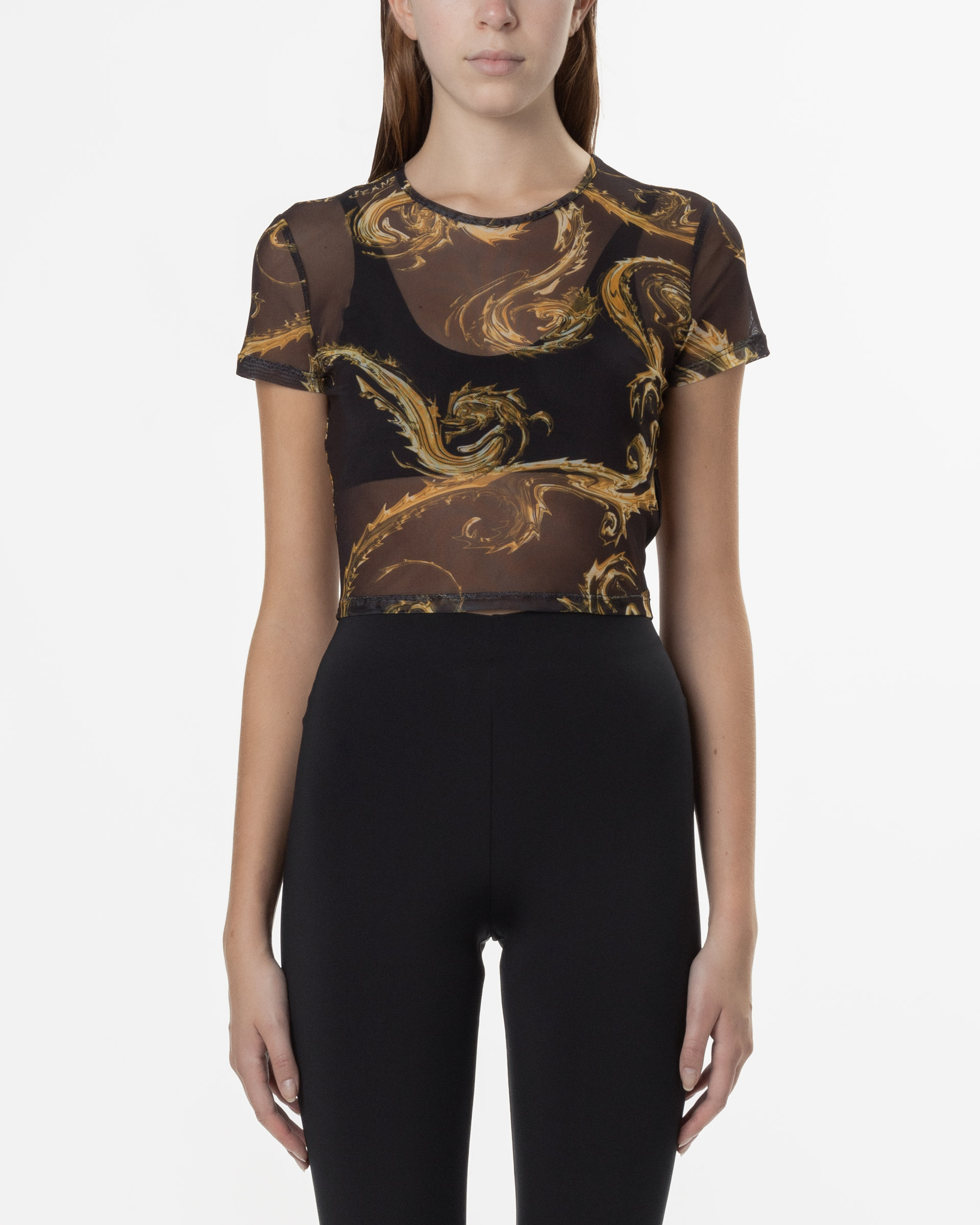T-shirt Cropped Versace Jeans Couture 77HAH6A2 Dourado