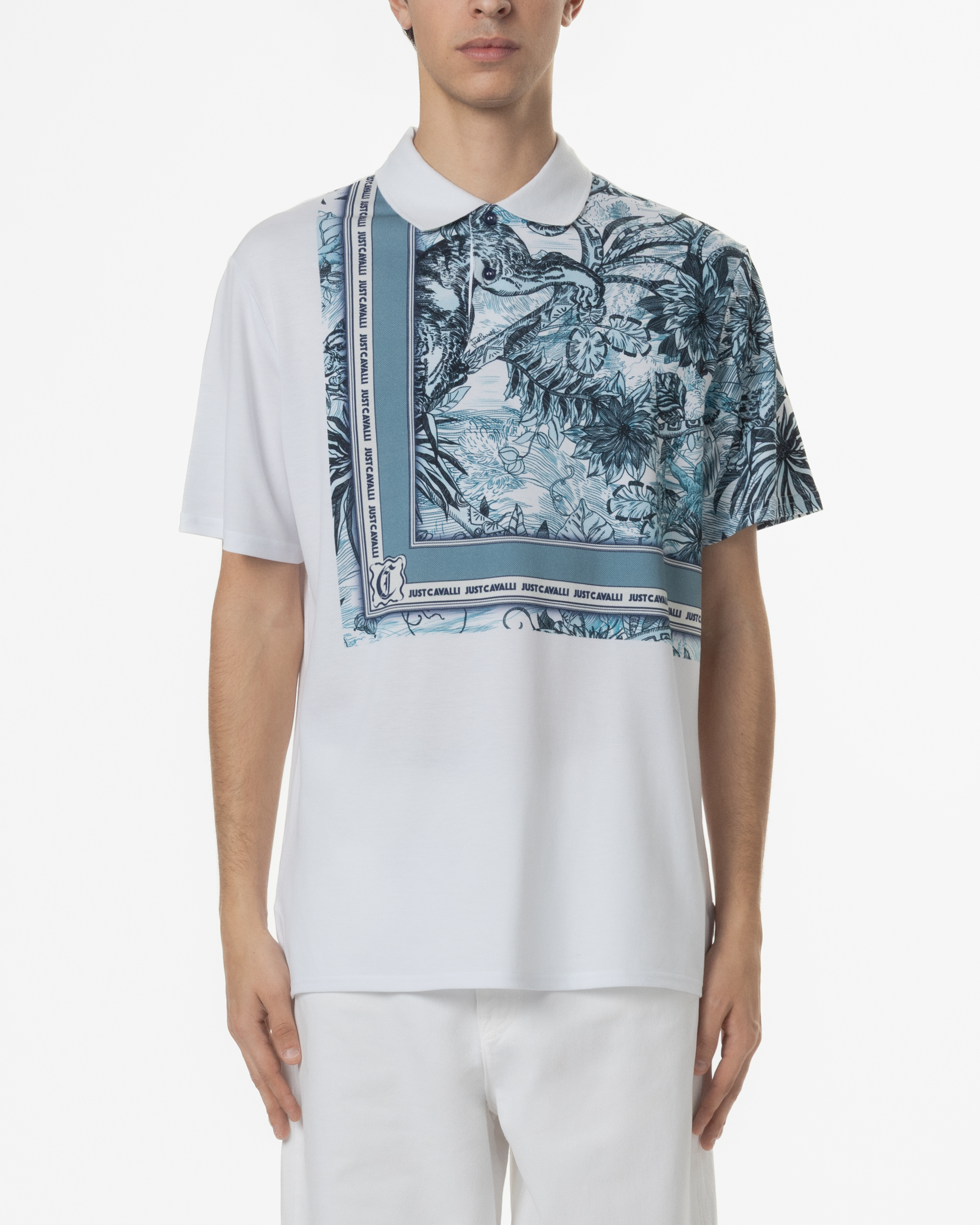 Polo Just Cavalli 78OAGE15 Branco
