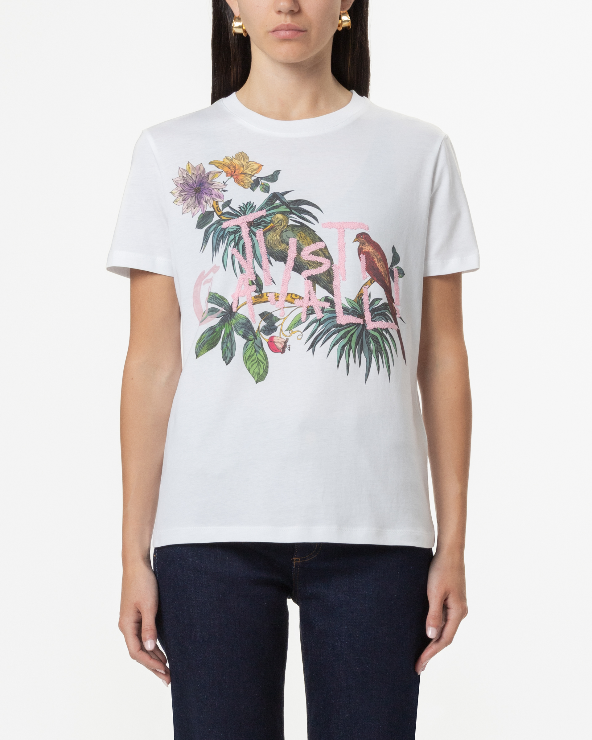 T-shirt Just Cavalli 78PAHA01 Branco