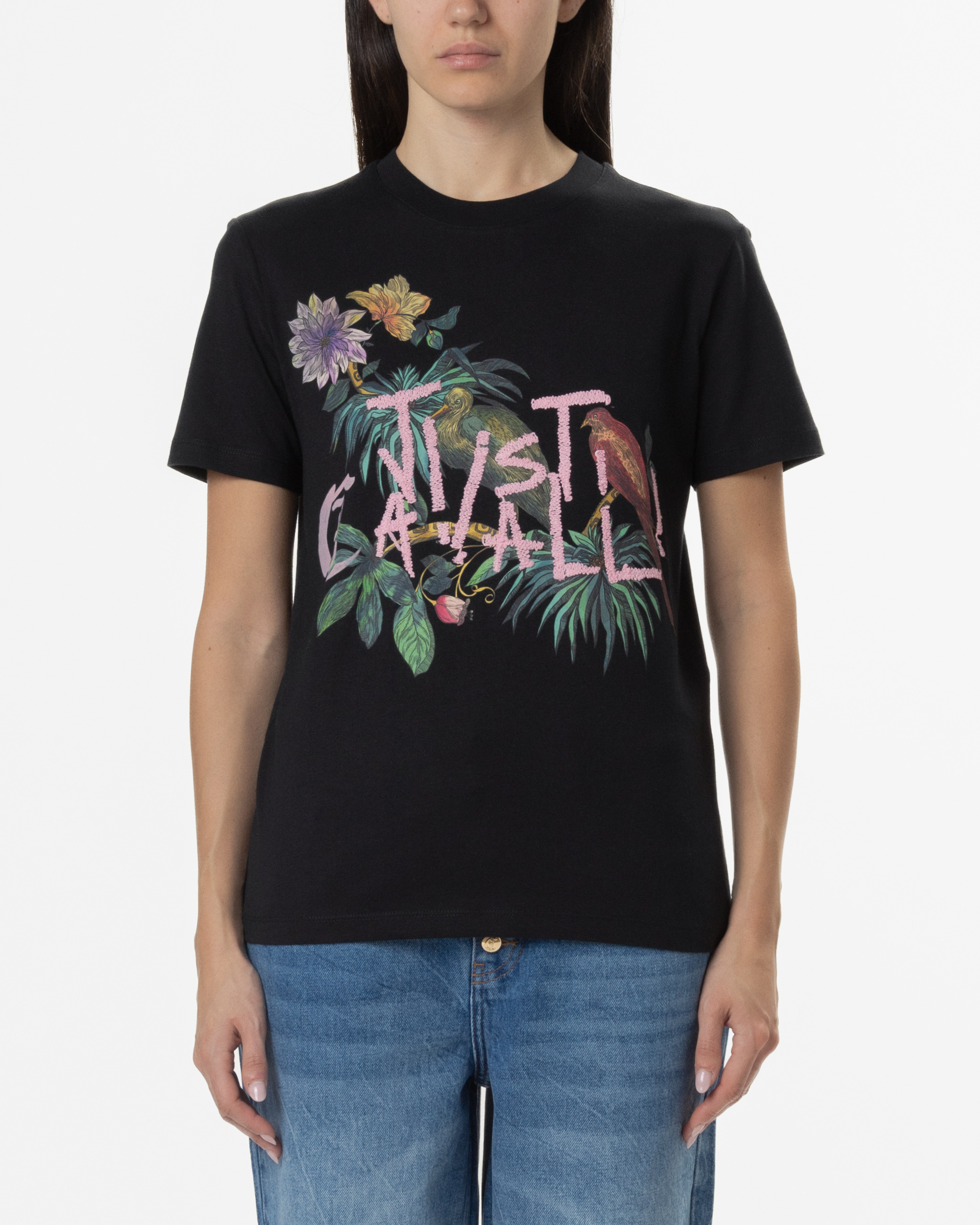 T-shirt Just Cavalli 78PAHA01 Preto