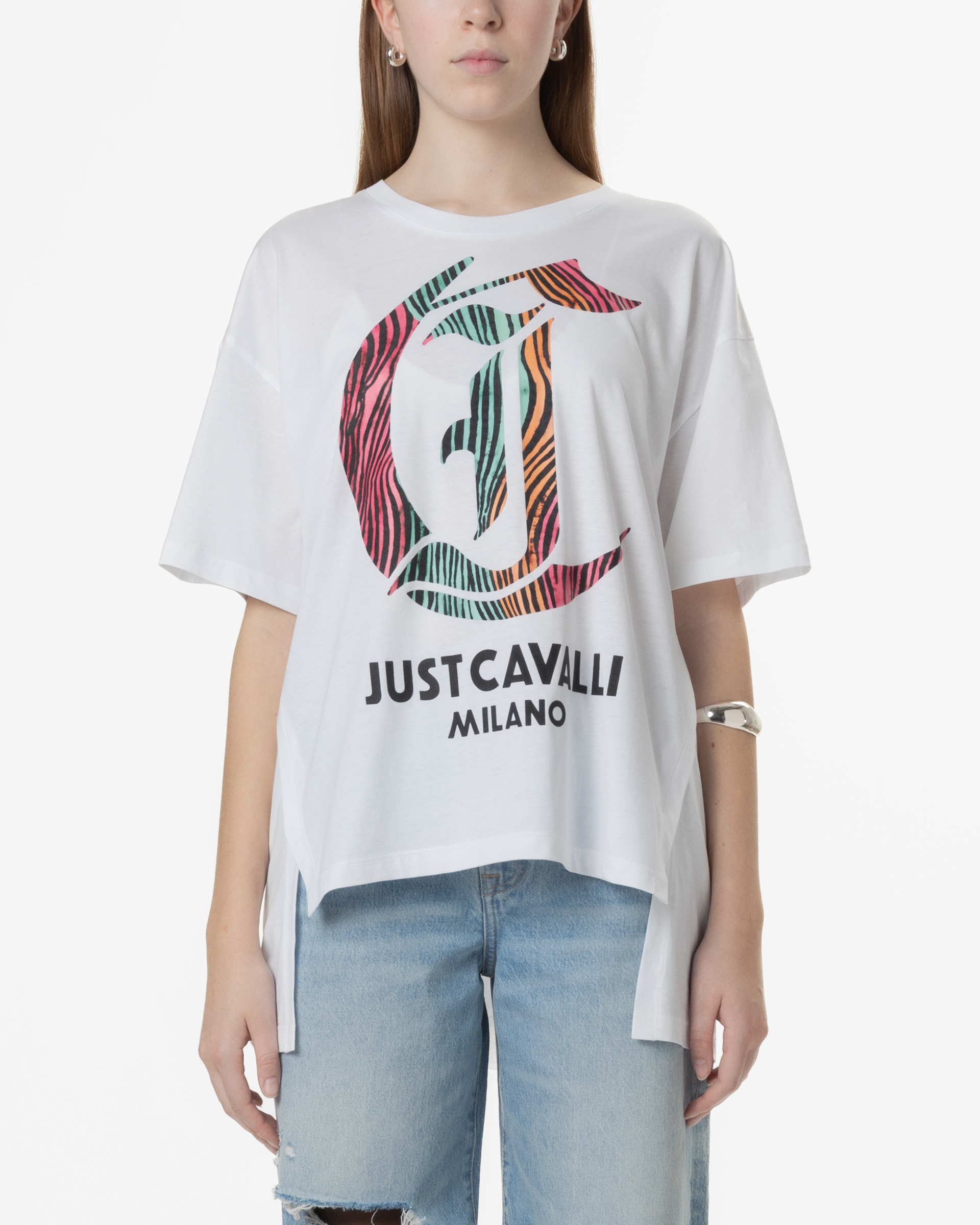 T-shirt Just Cavalli 78PAHE05 Branco