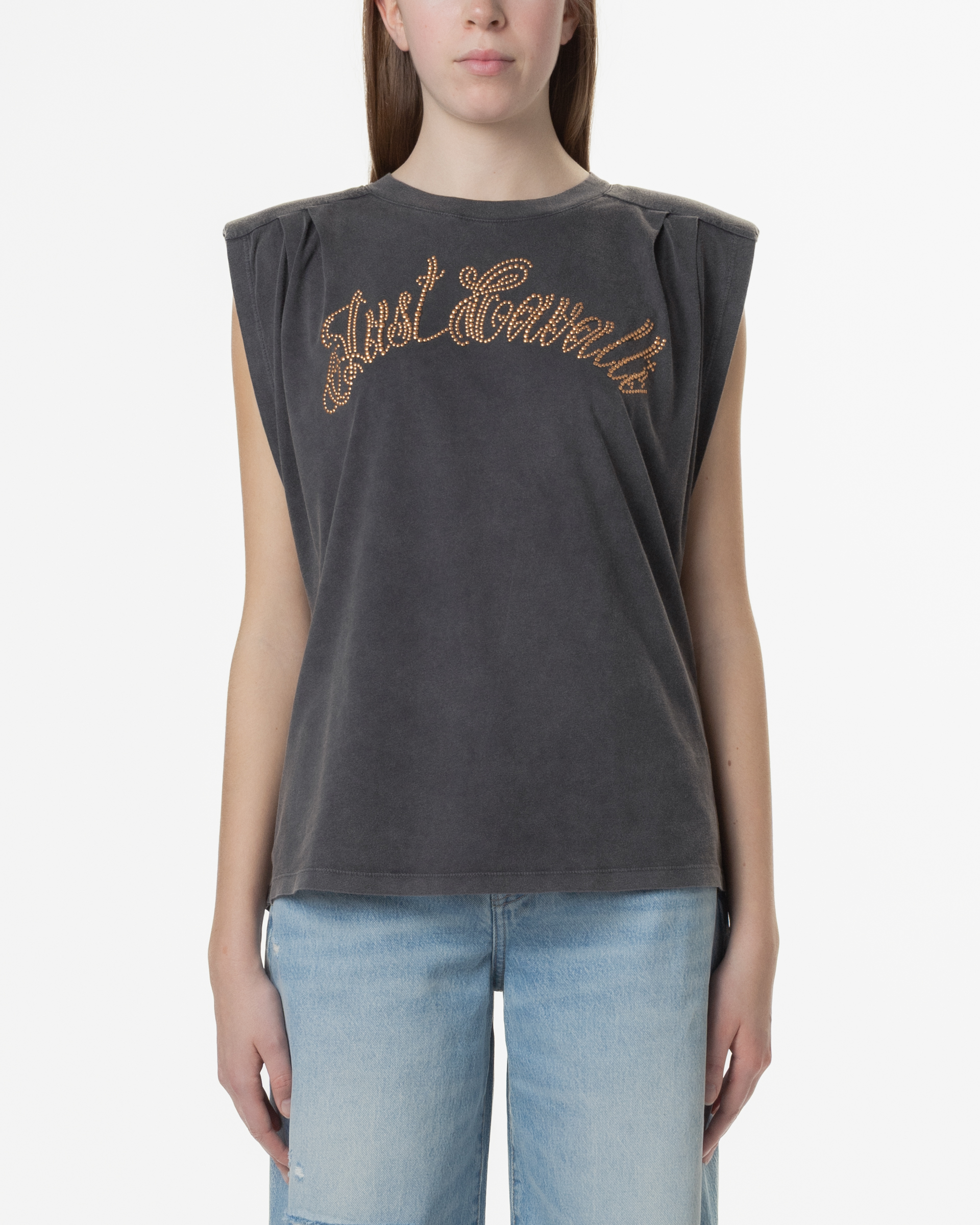 T-shirt Just Cavalli 78PAHE10 Cinzento