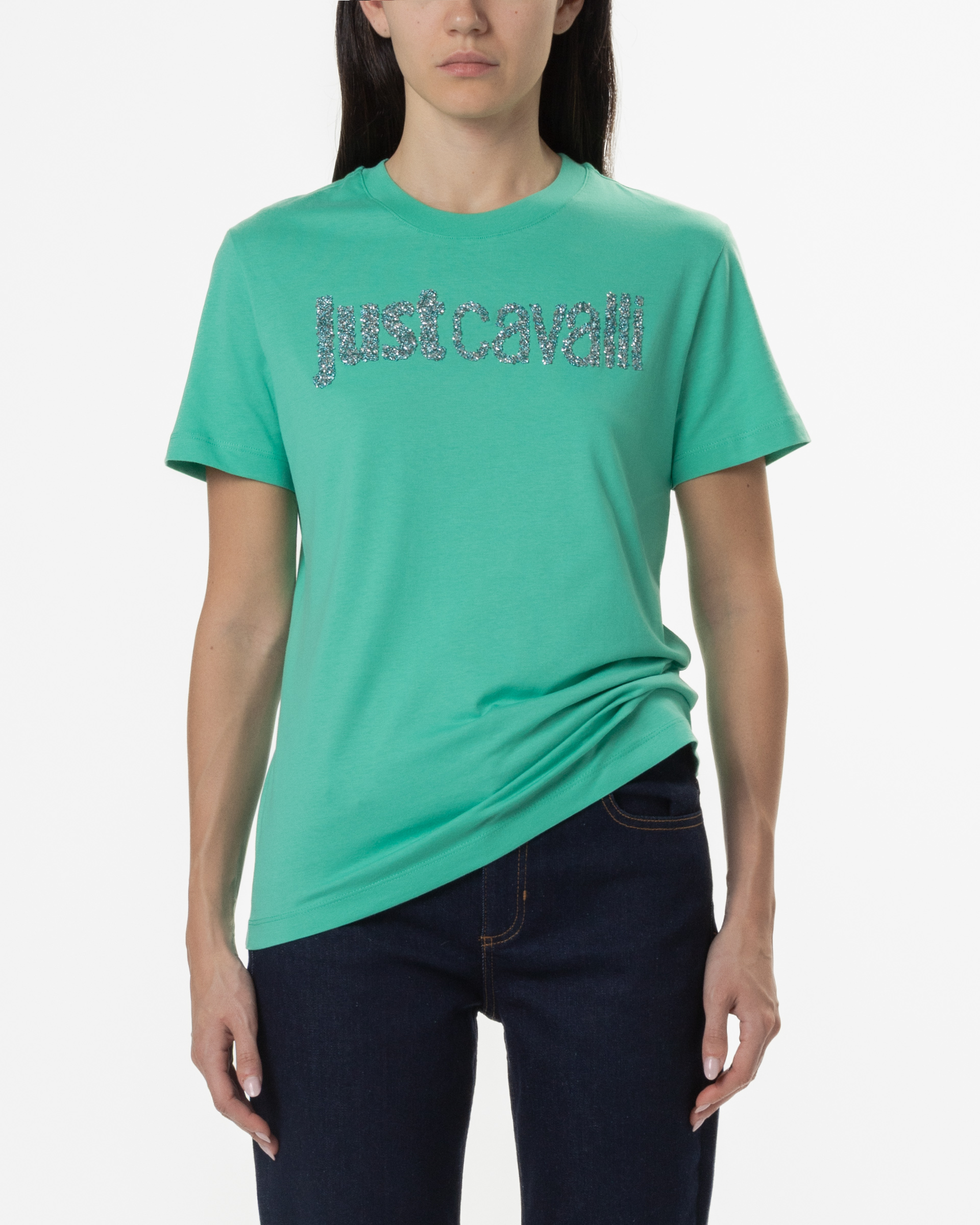 T-shirt Just Cavalli 78PAHE12 Verde