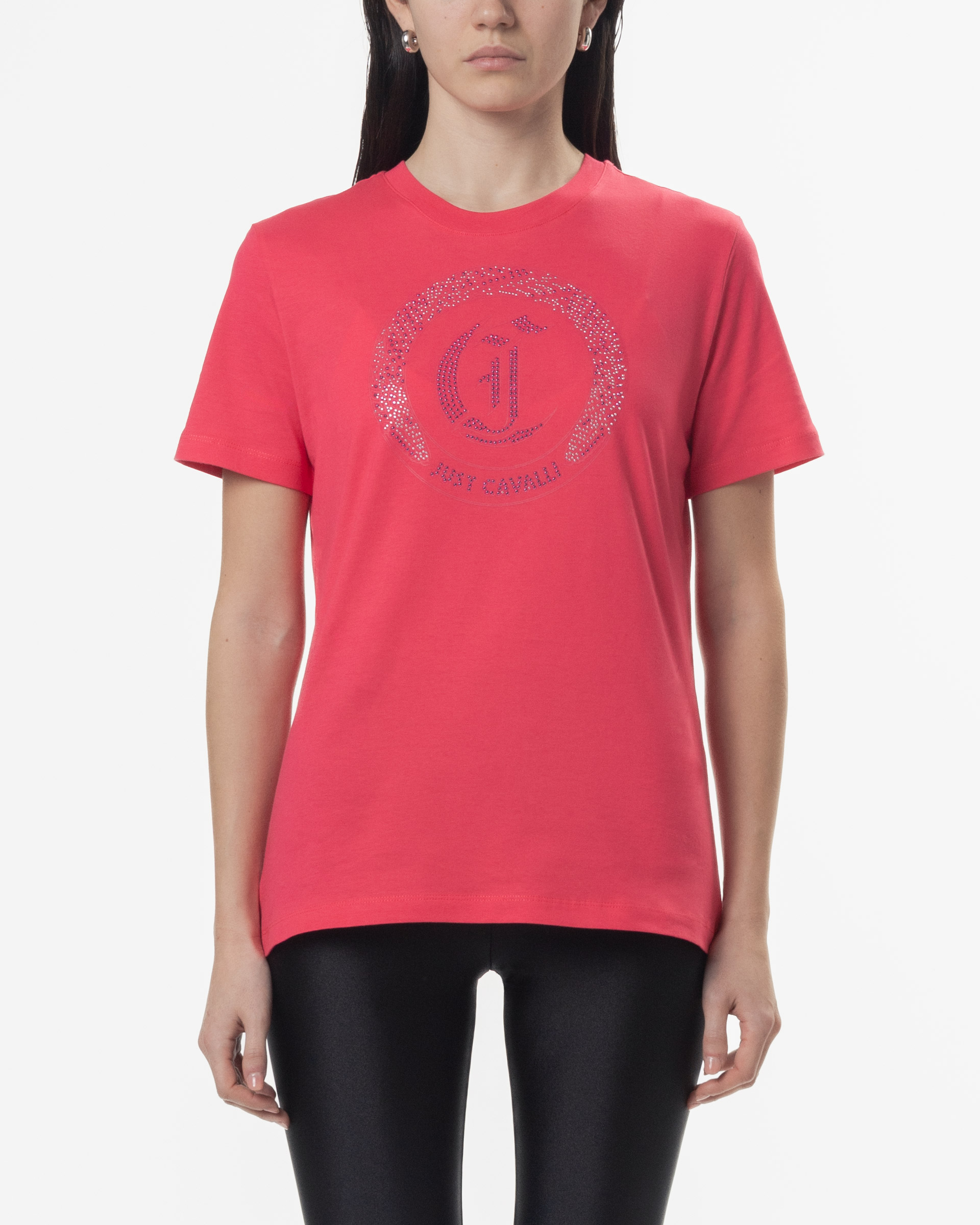 T-shirt Just Cavalli 78PAHE13 Rosa