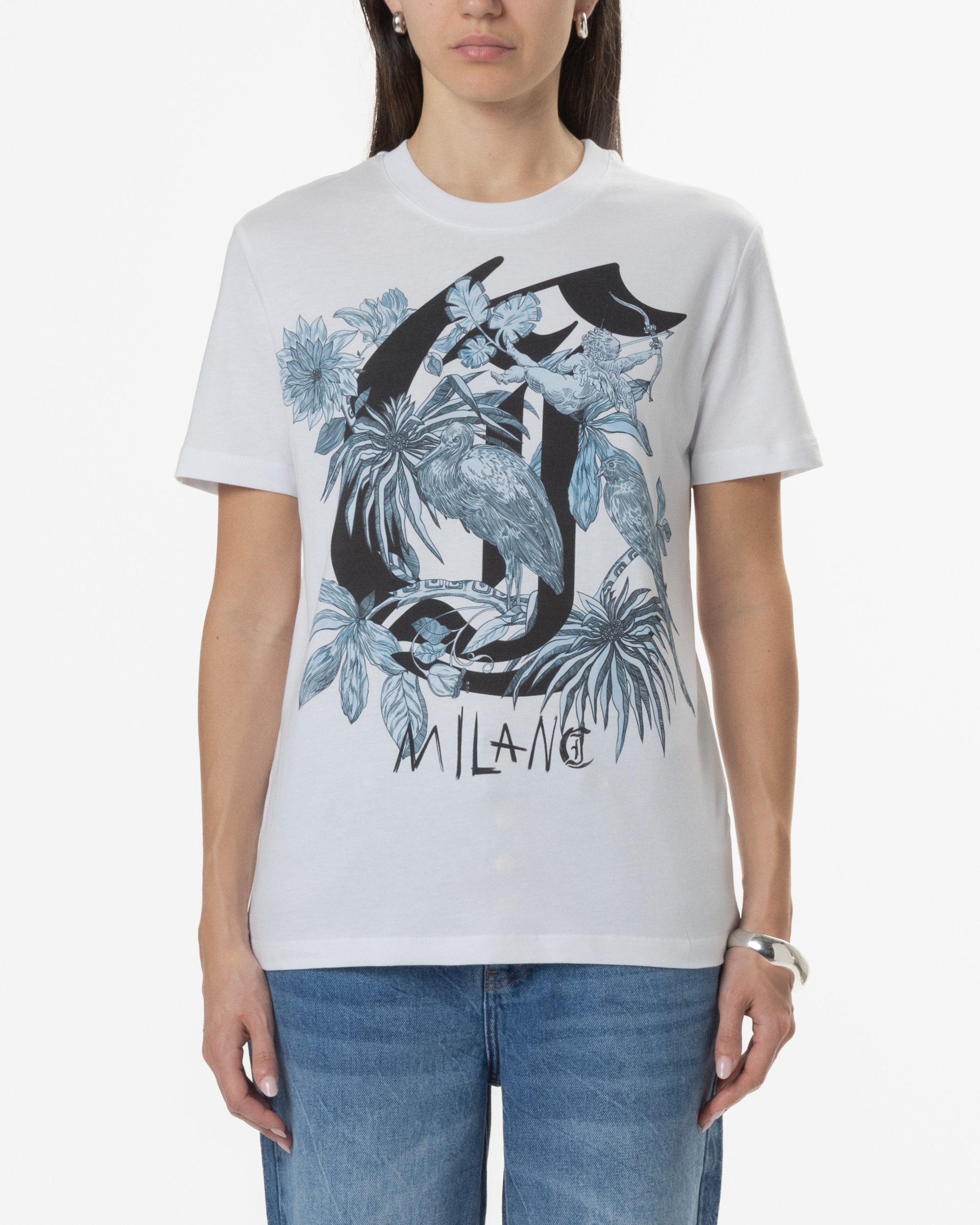 T-shirt Just Cavalli 78PAHT04 Branco