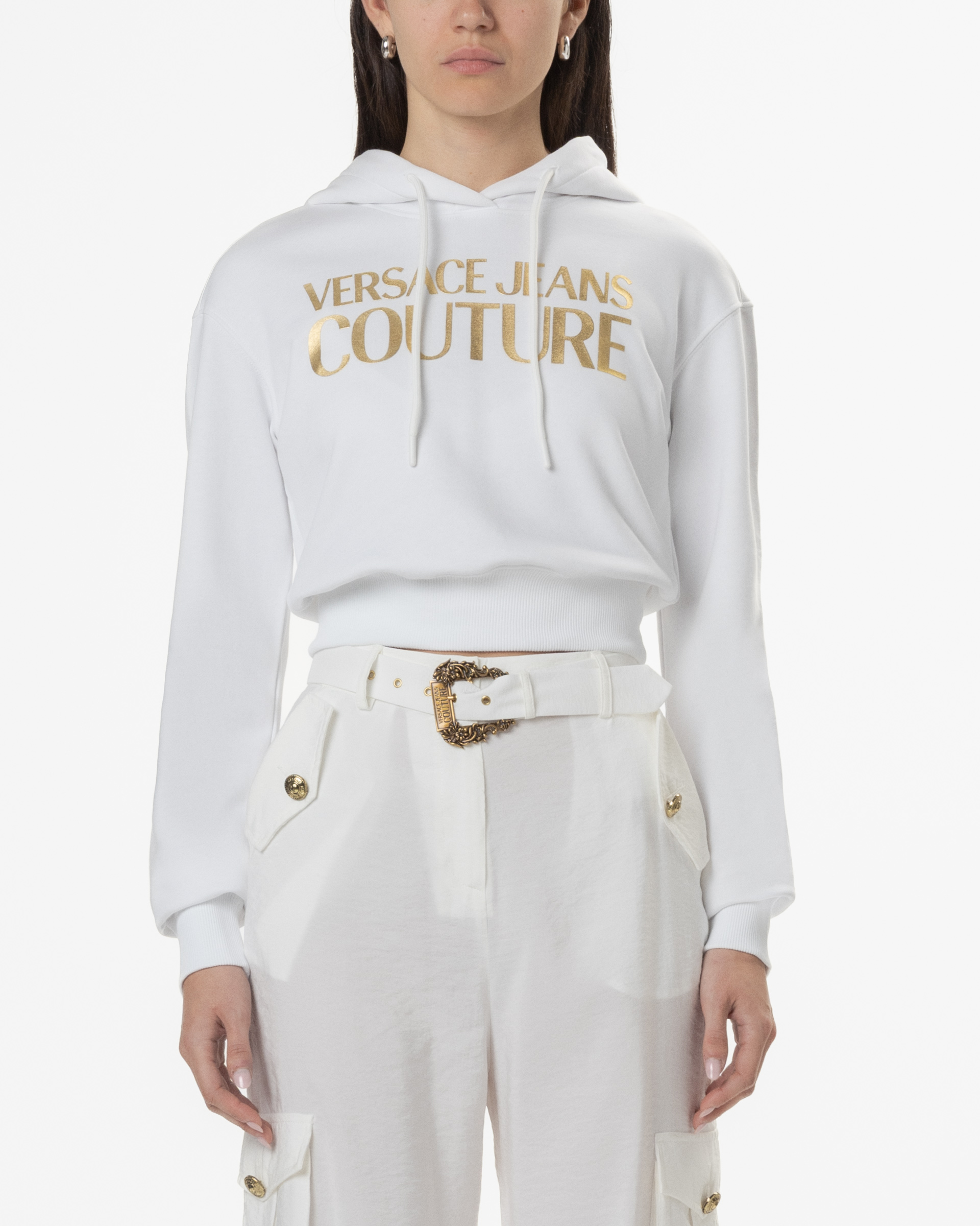Hoodie Versace Jeans Couture 78HAIT01 Branco