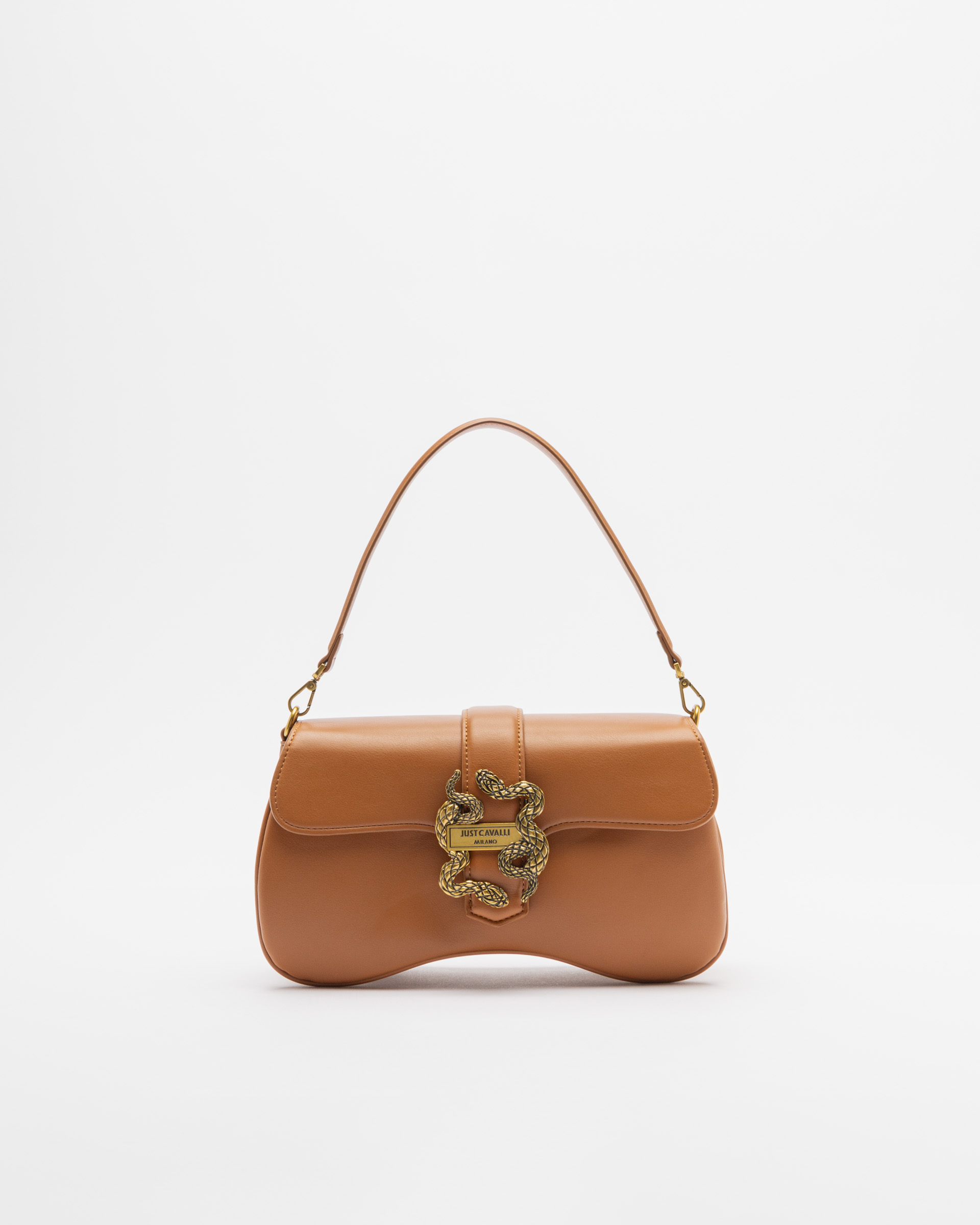 Mala de ombro Just Cavalli Iconic Snakes Camel