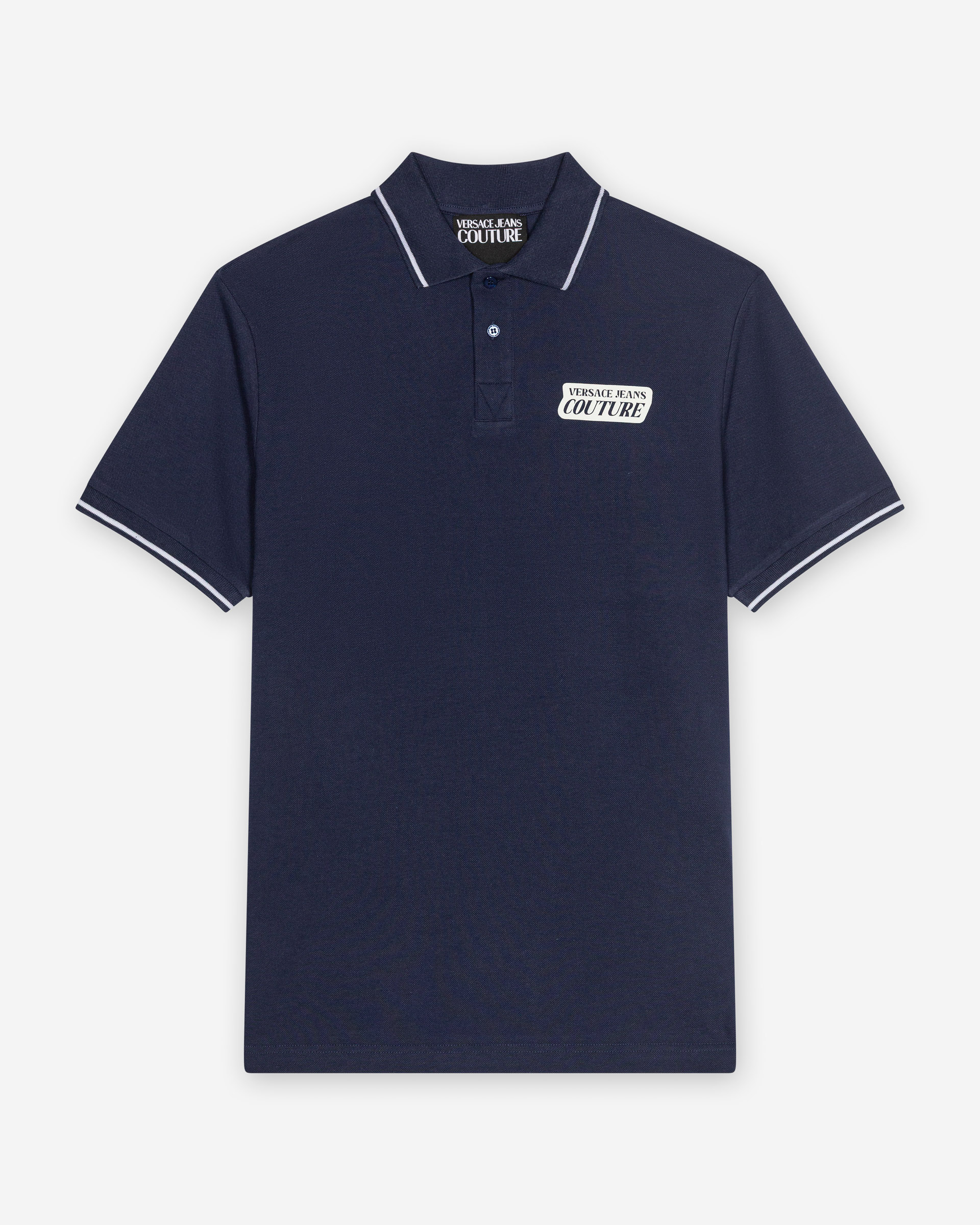 Polo Versace Jeans Couture R Square Print Azul