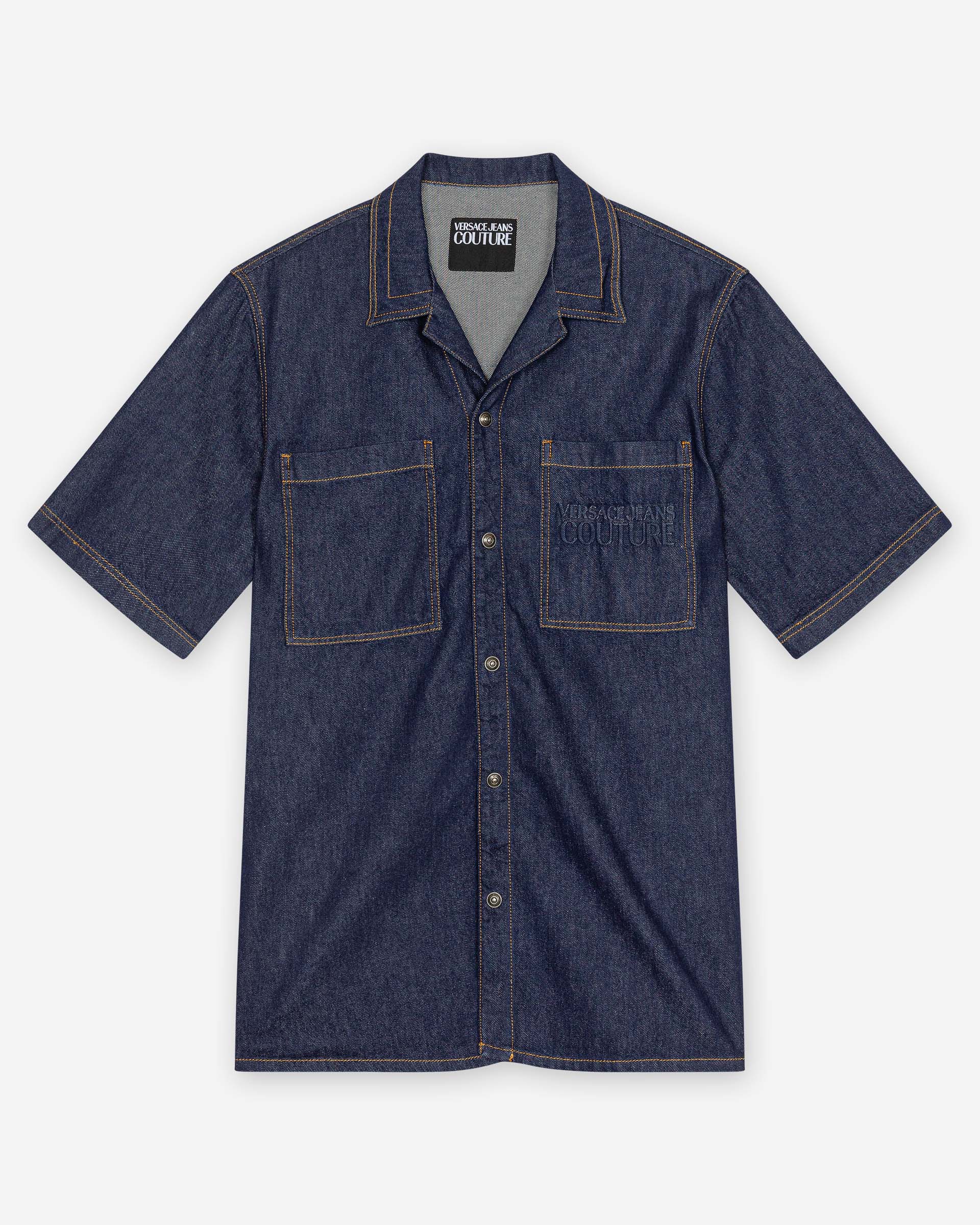 Camisa manga curta Versace Jeans Couture 80GAL21A Azul