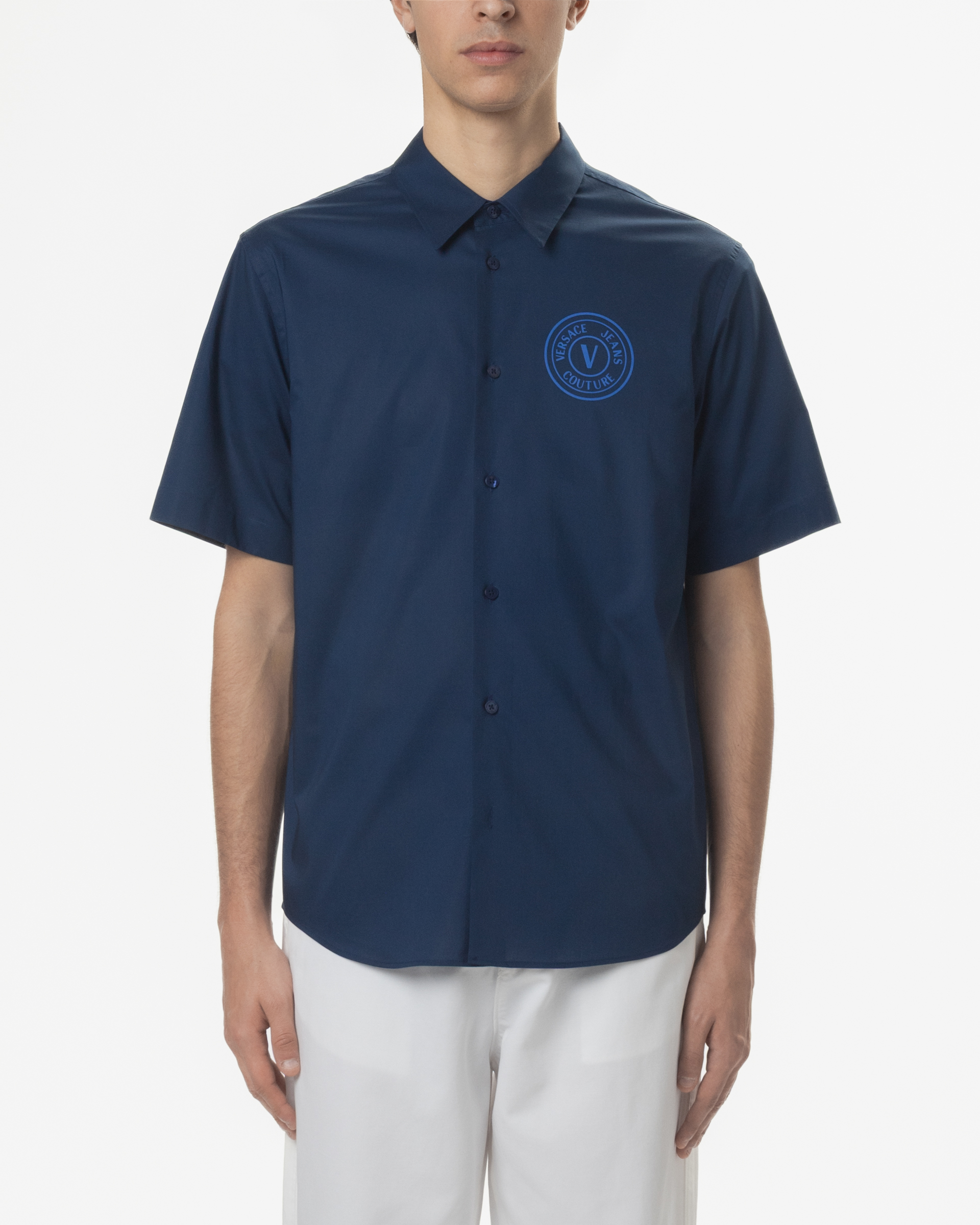 Camisa manga curta Versace Jeans Couture 78GALY11 Azul