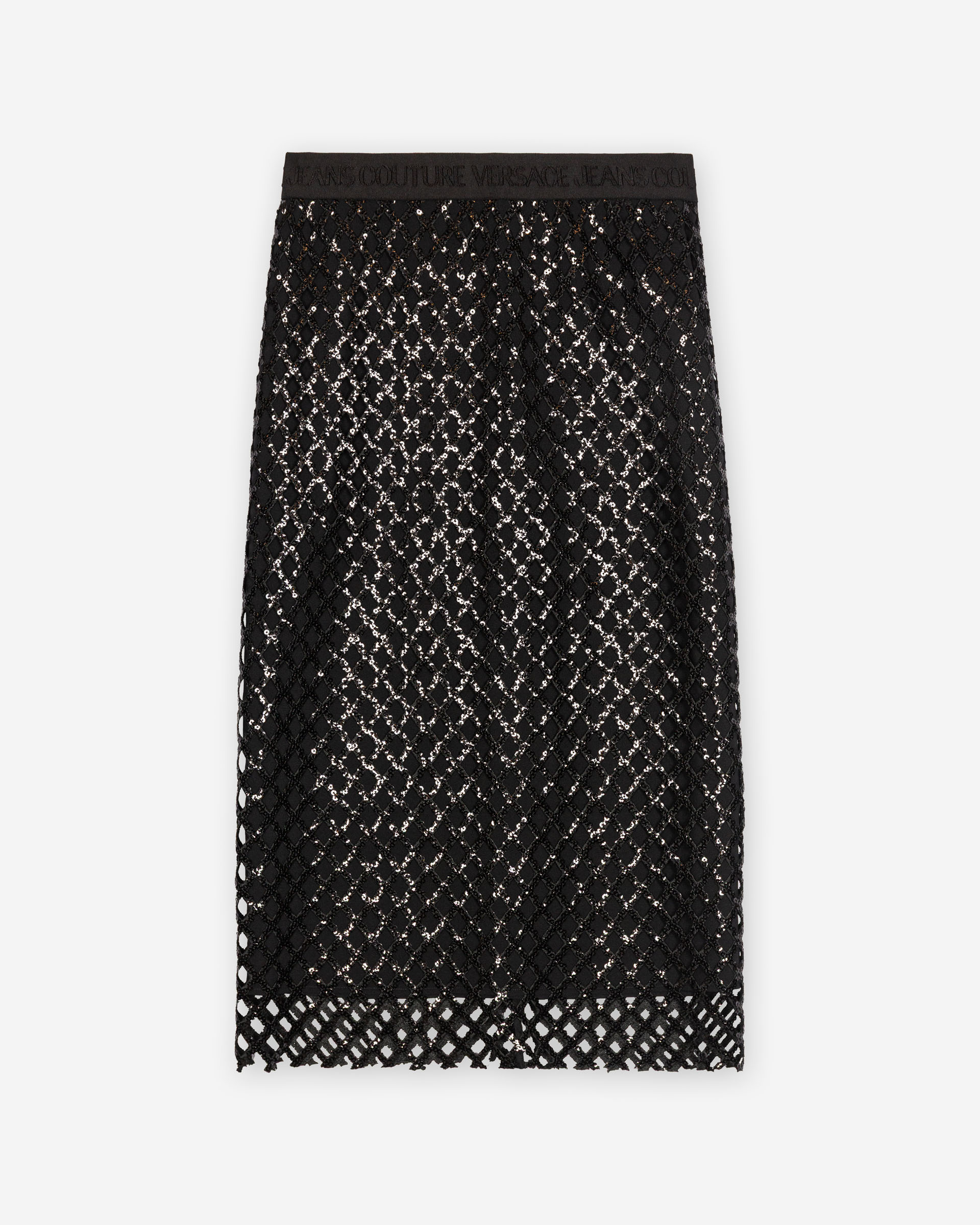 Saia Versace Jeans Couture Co Tape Preto