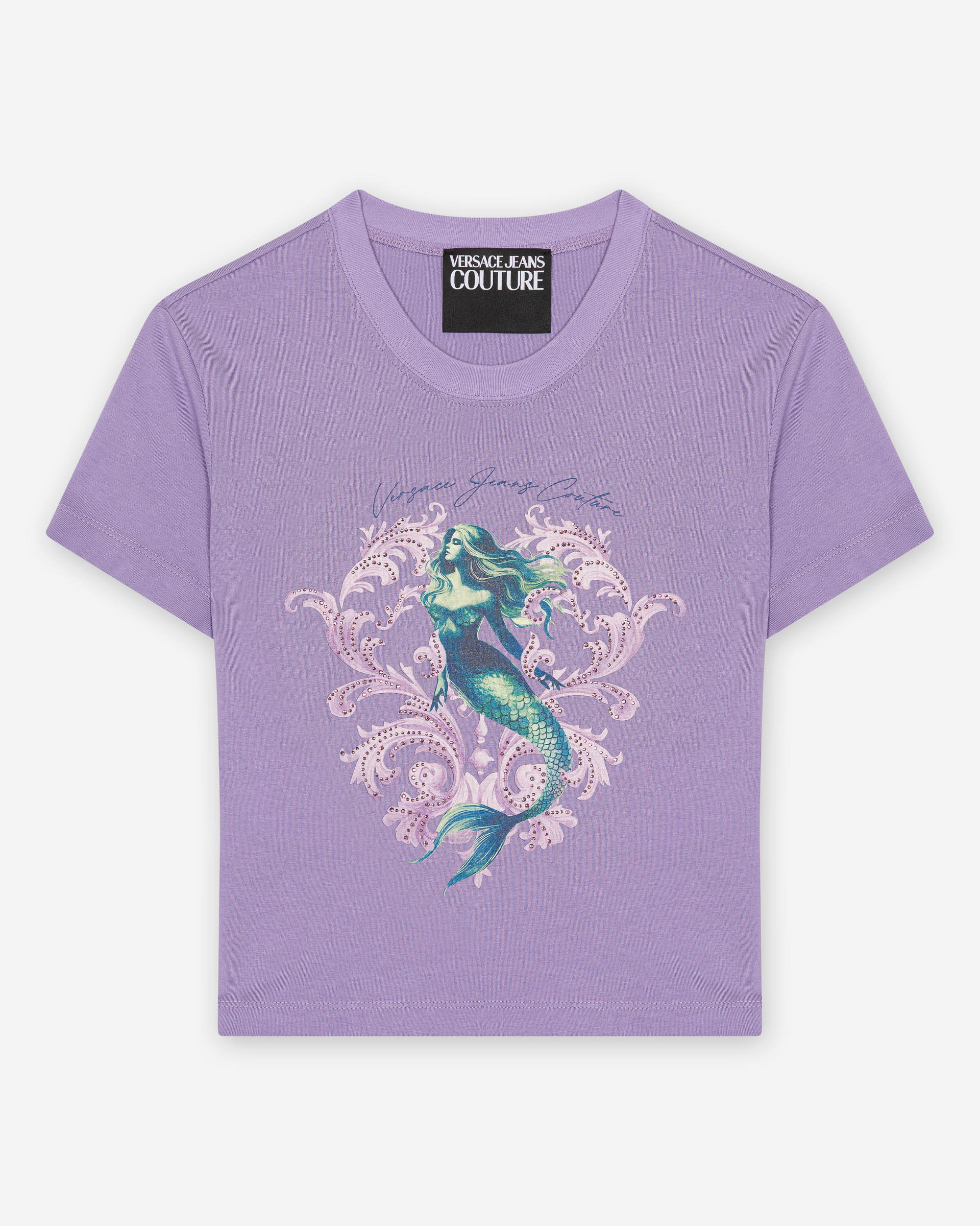 T-shirt Cropped Versace Jeans Couture 80HAHD03 Roxo