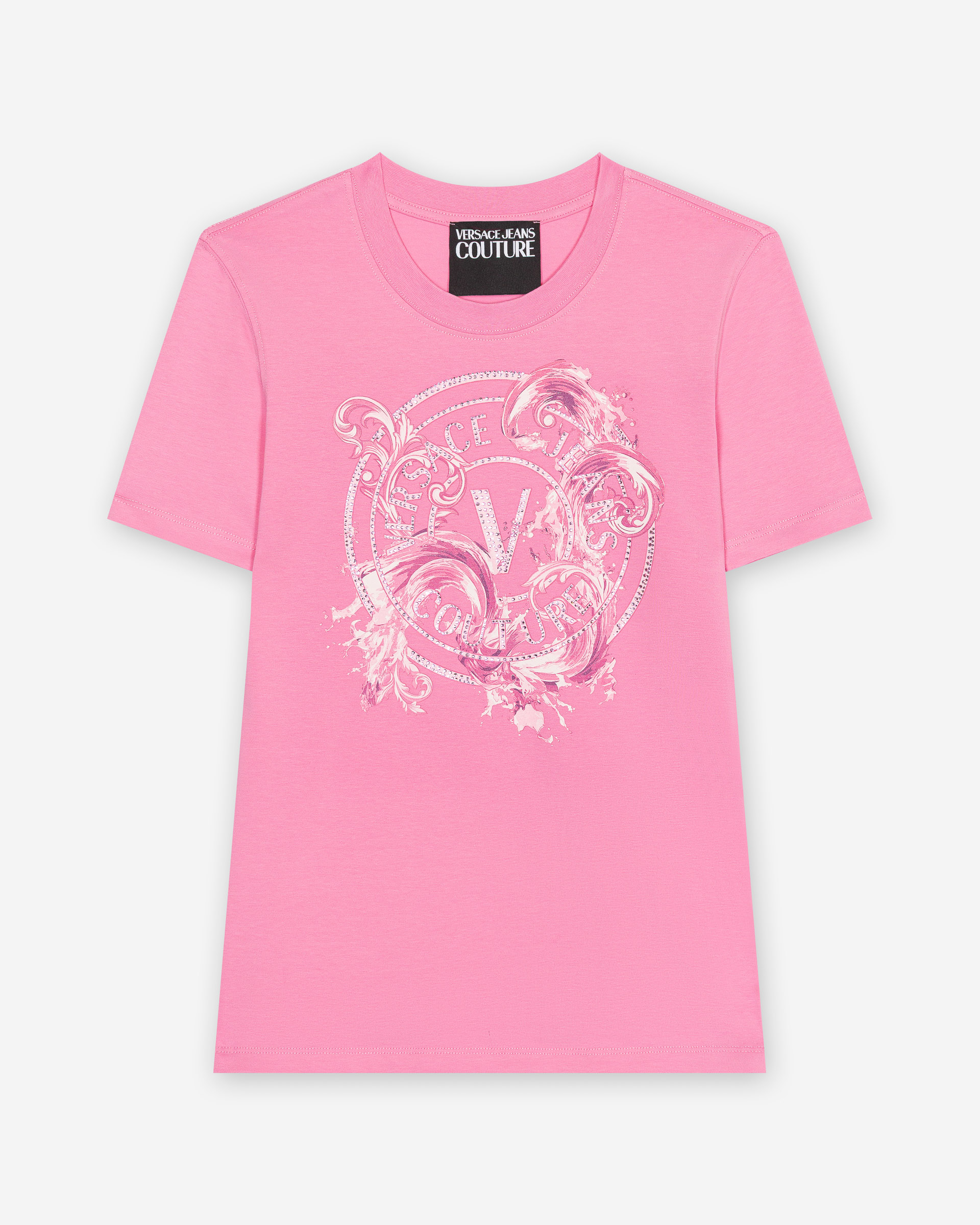 T-shirt Versace Jeans Couture Emblem Wave Rosa