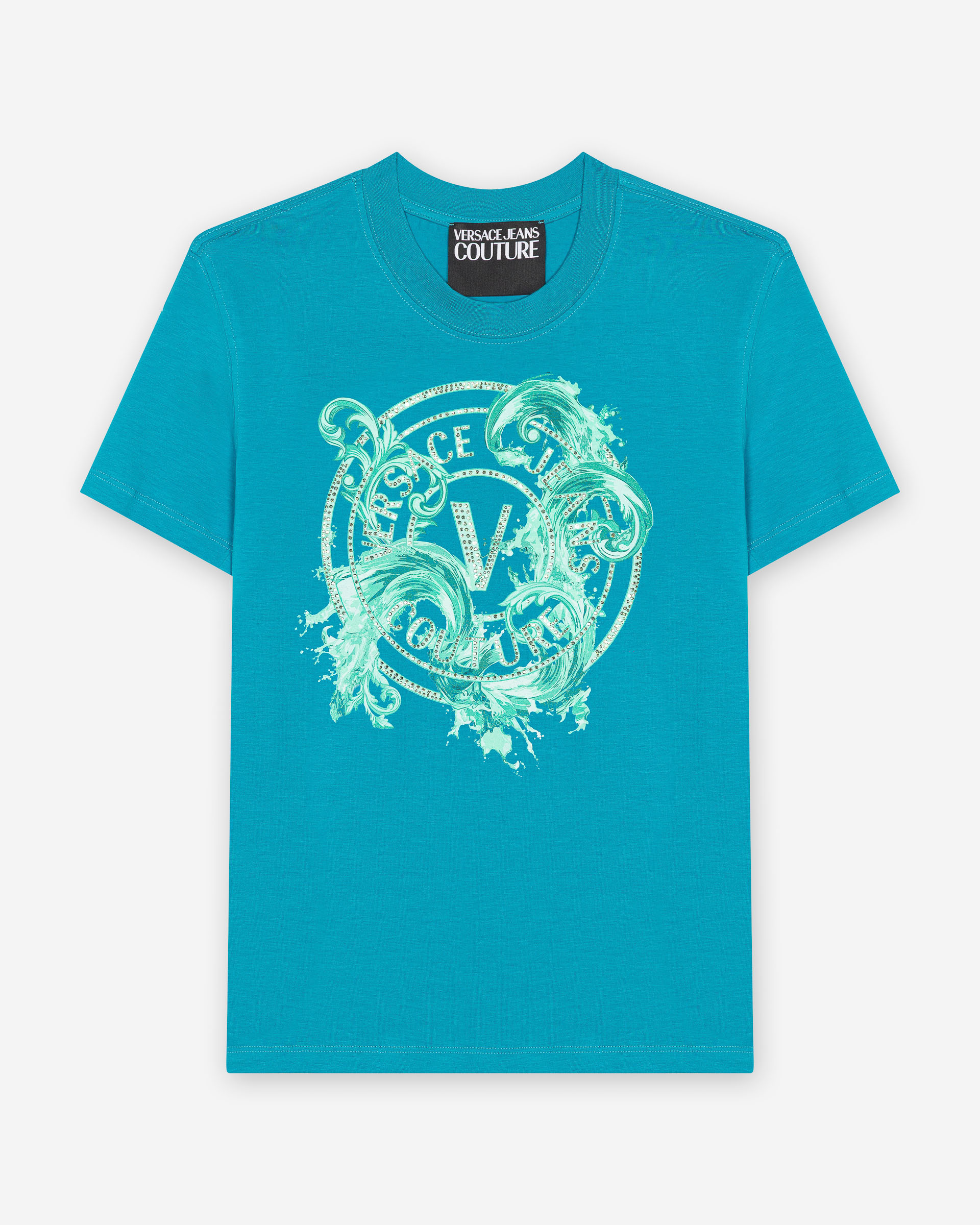 T-shirt Versace Jeans Couture Emblem Wave Azul
