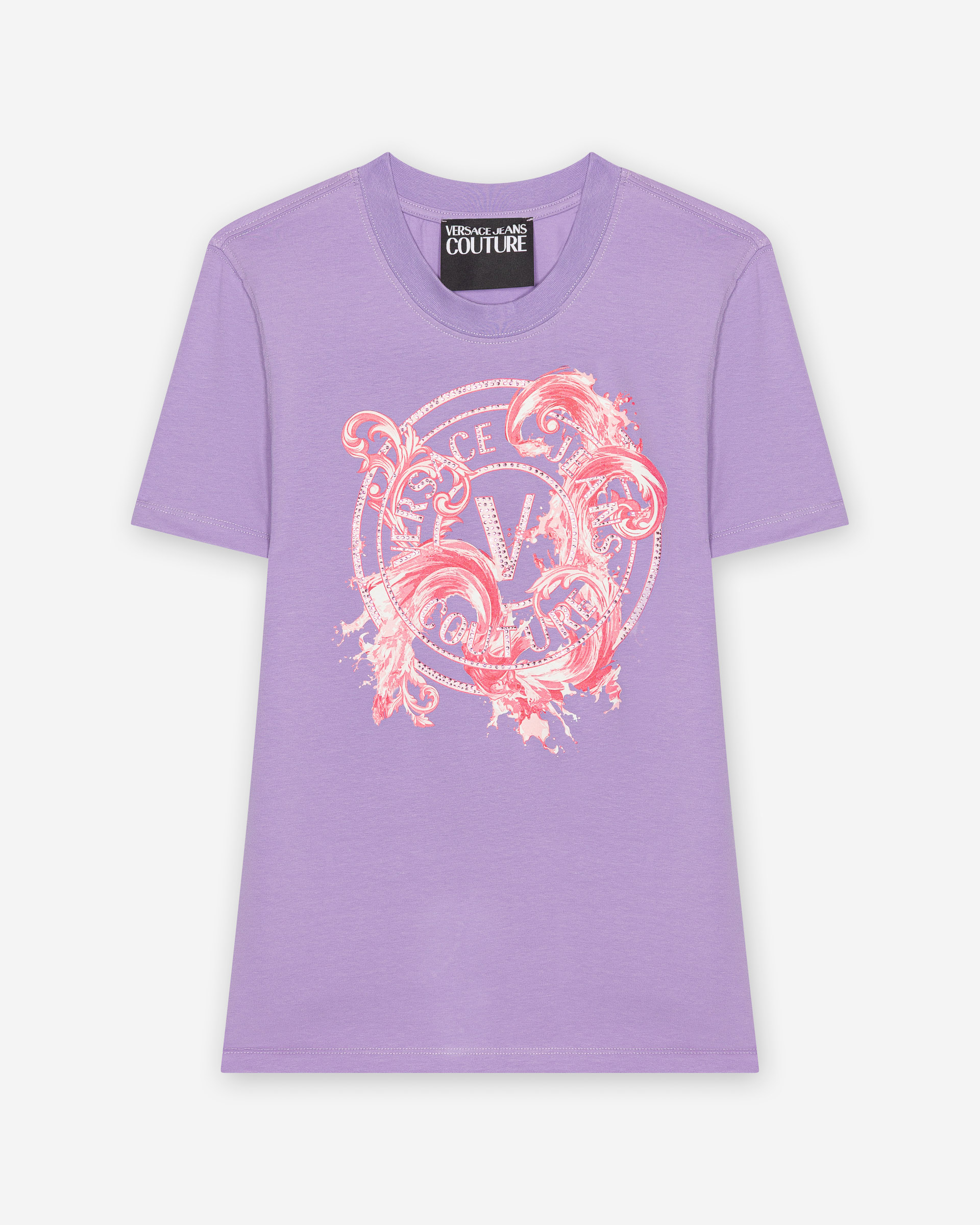 T-shirt Versace Jeans Couture Emblem Wave Roxo