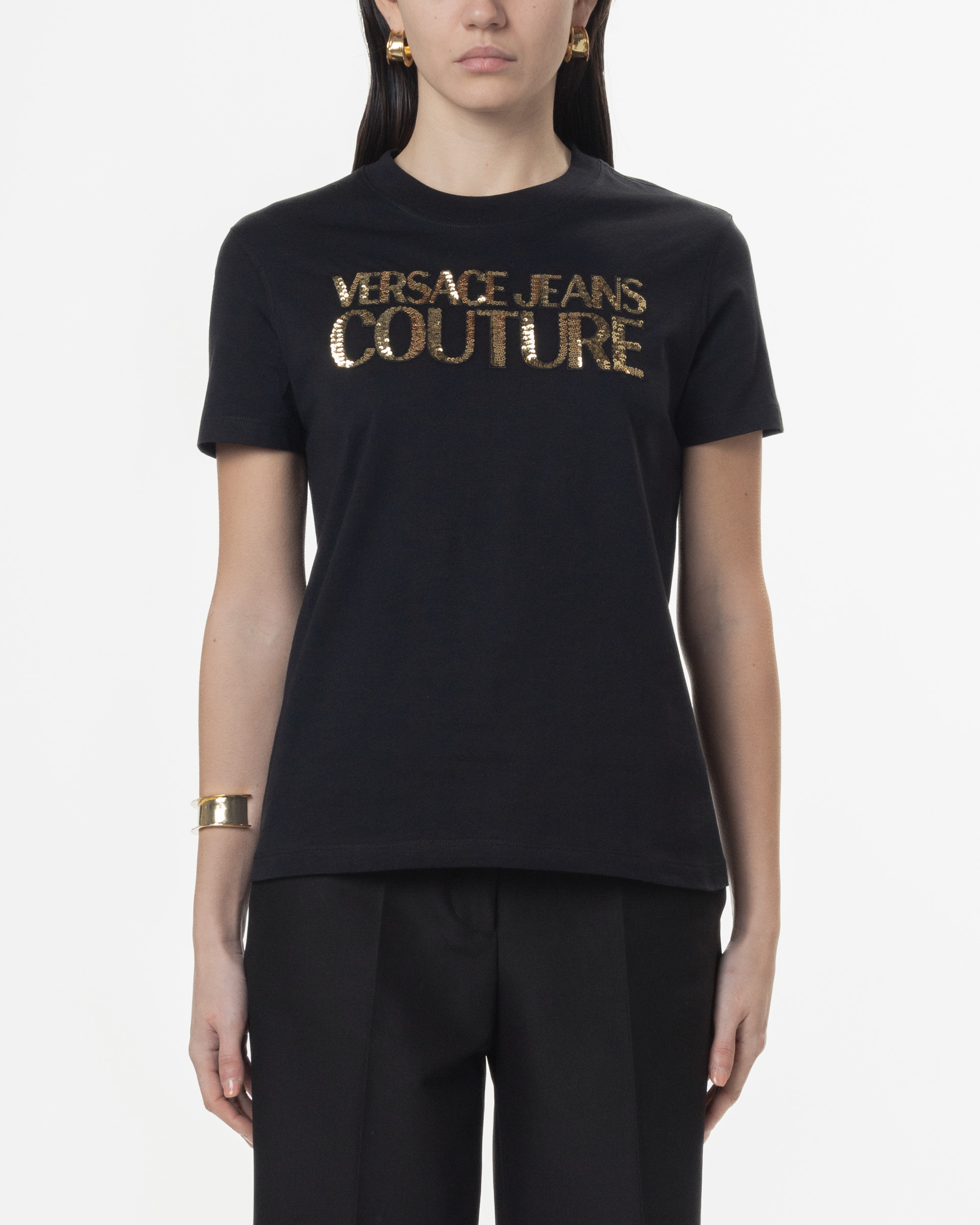 T-shirt Versace Jeans Couture 78HAHE02 Preto