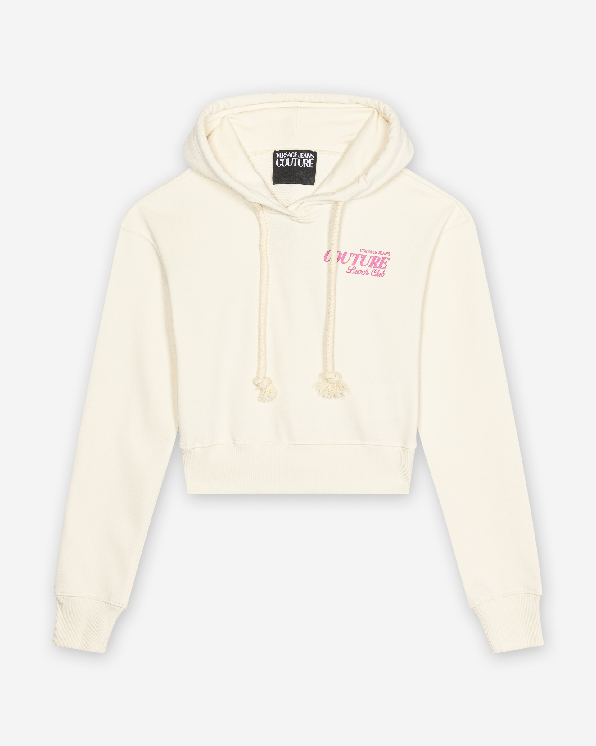 Hoodie Versace Jeans Couture Crop CBC Rubber Bege