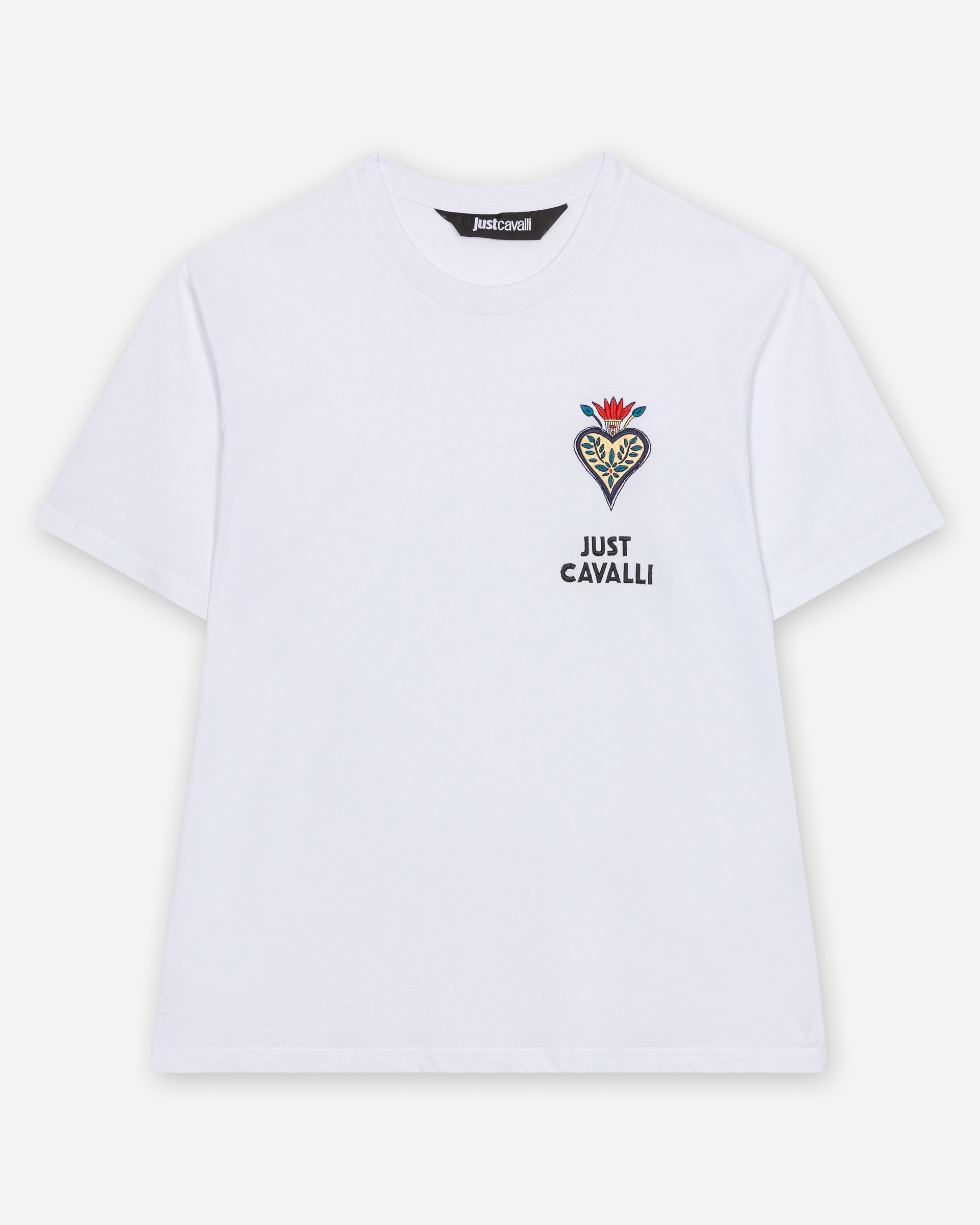 T-shirt Just Cavalli R Logo Heart Branco