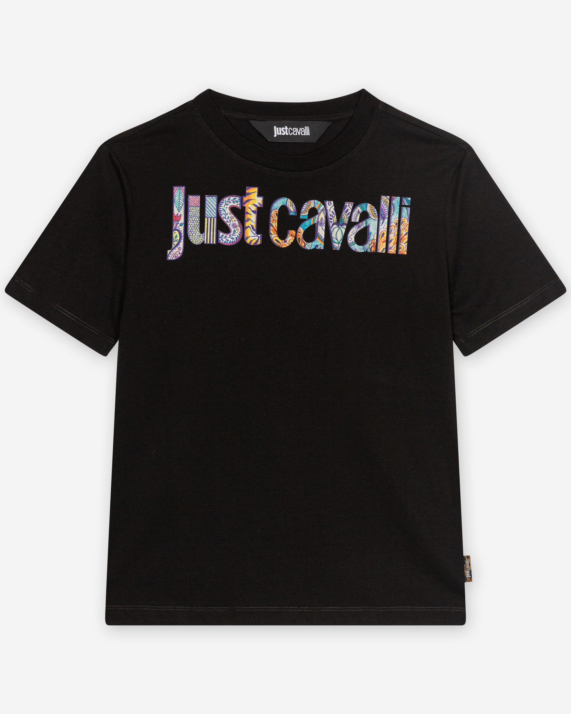 T-shirt Just Cavalli Logo Tropical Preto