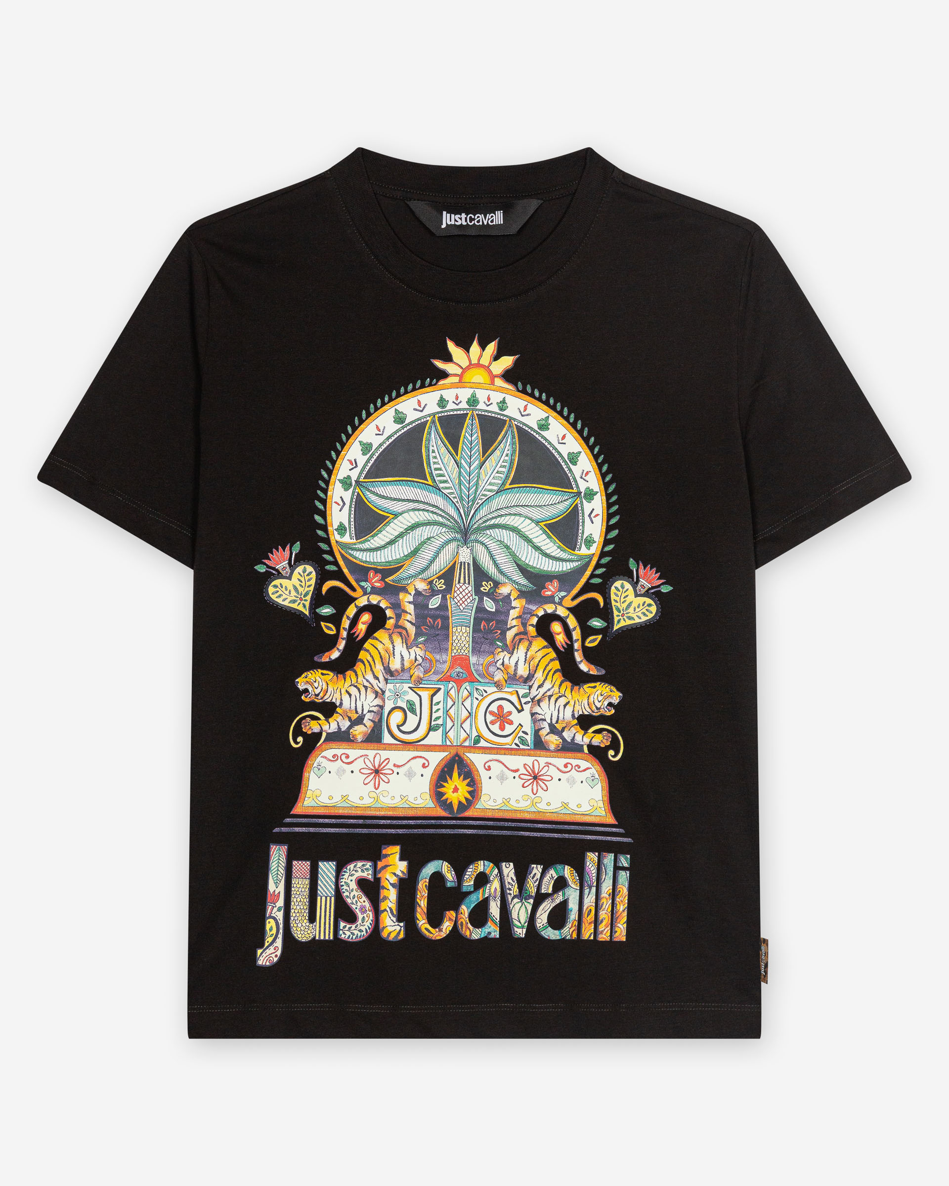 T-shirt Just Cavalli Tropical Preto