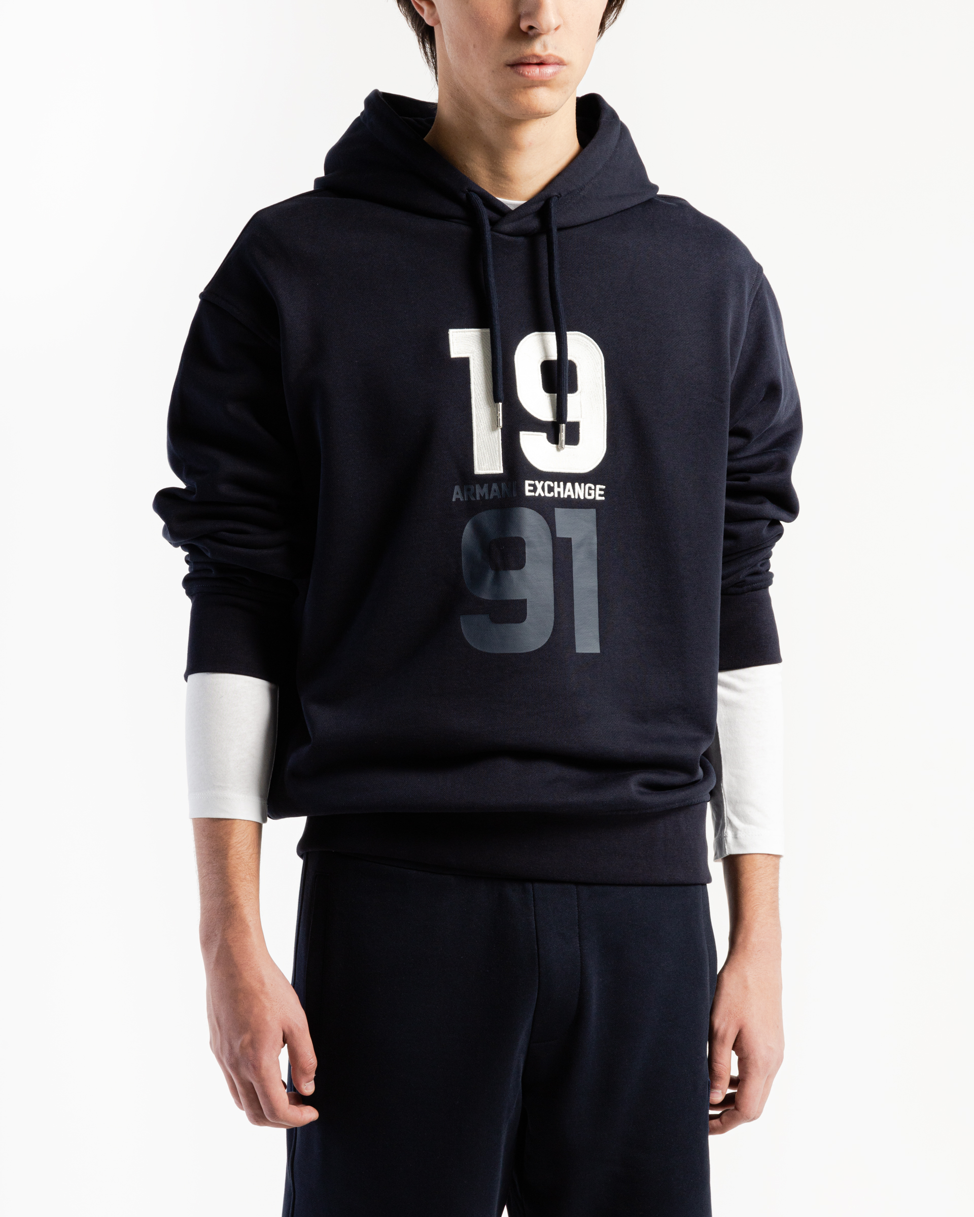 Hoodie Armani Exchange 3DZMLJ Azul