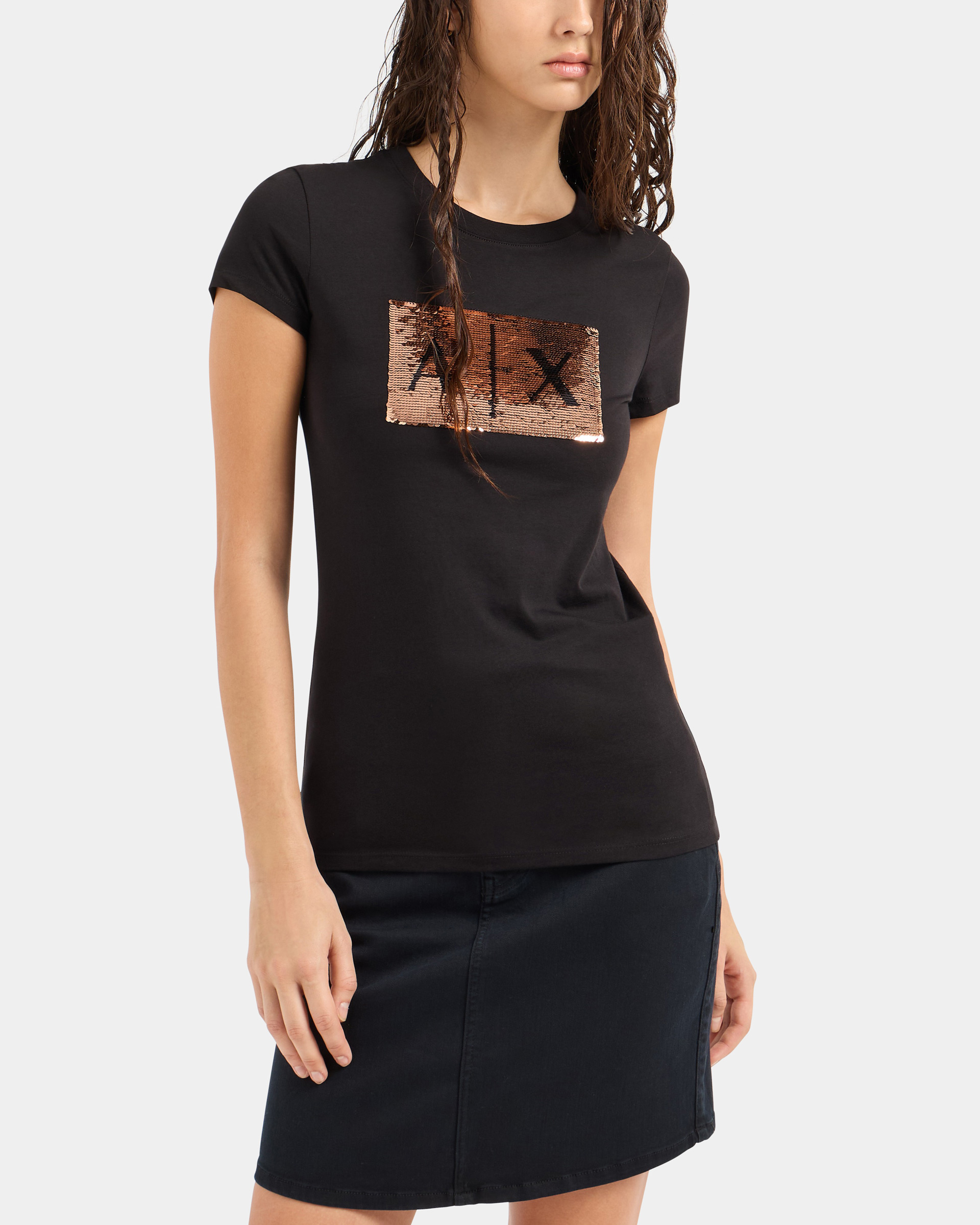 T-shirt Armani Exchange 8NYTDL Preto