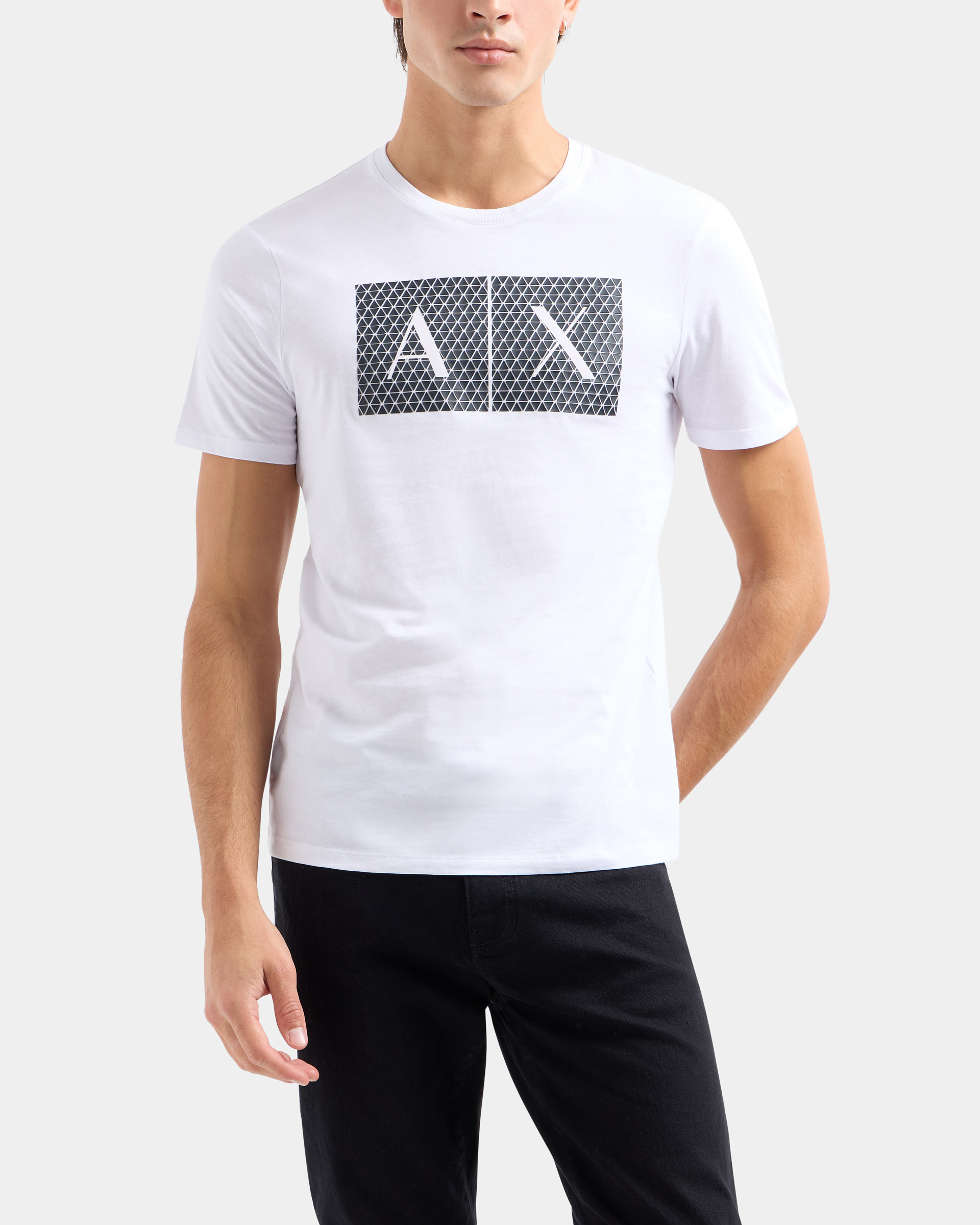 T-shirt slim fit Armani Exchange 8NZTCK Z8H4Z Branco