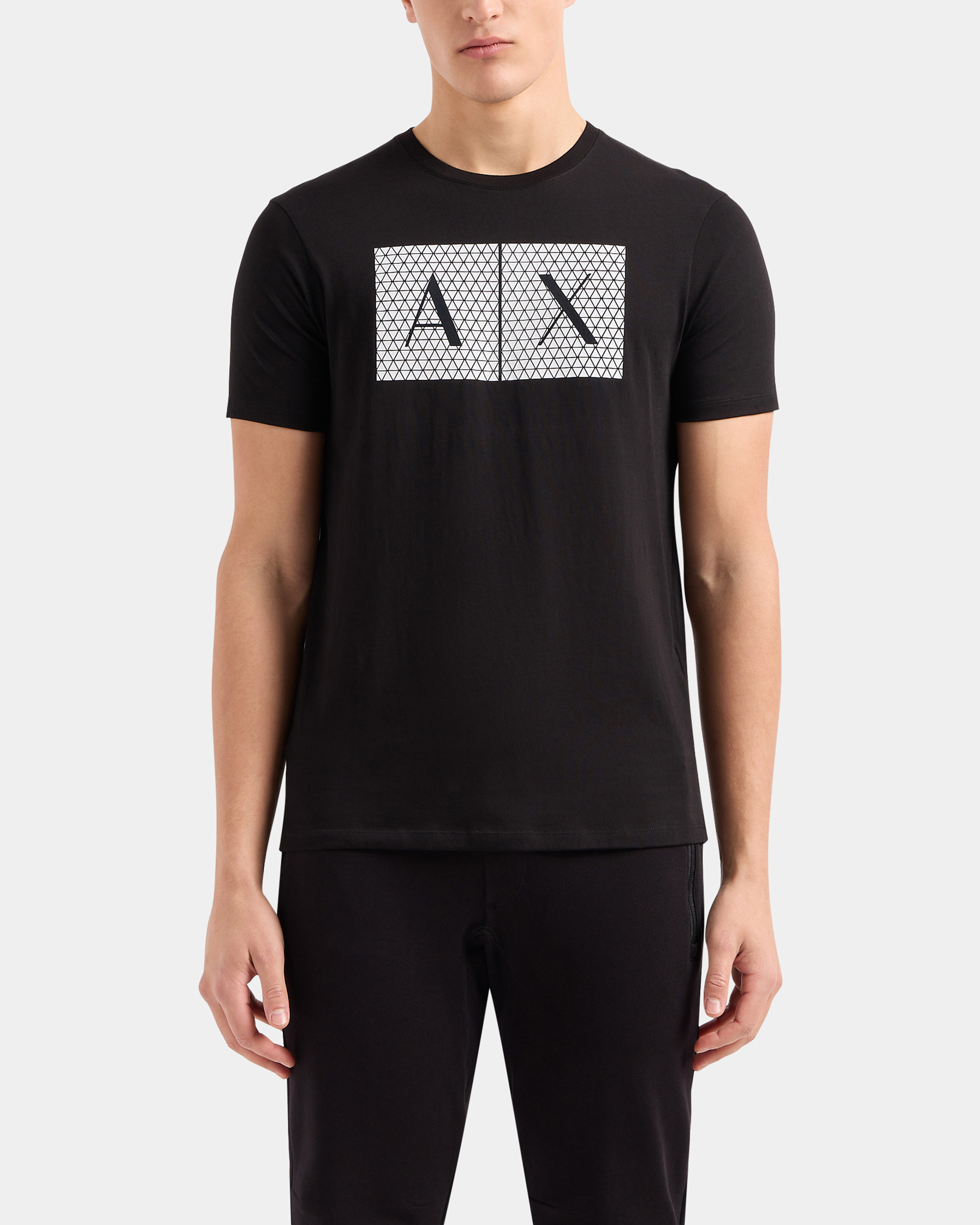 T-shirt slim fit Armani Exchange 8NZTCK Z8H4Z Preto