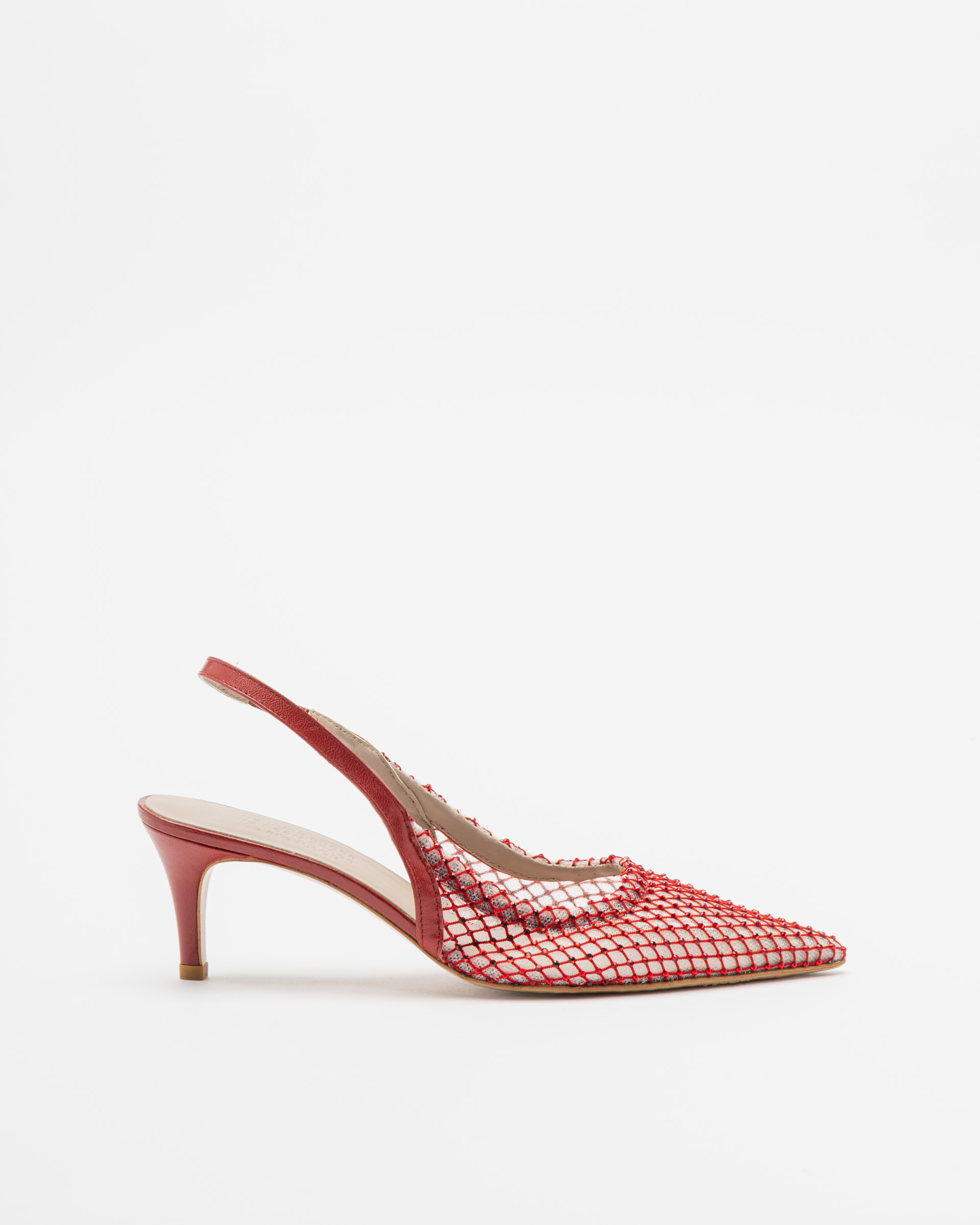 Sapato aberto atrás PROF A35 Vermelho
